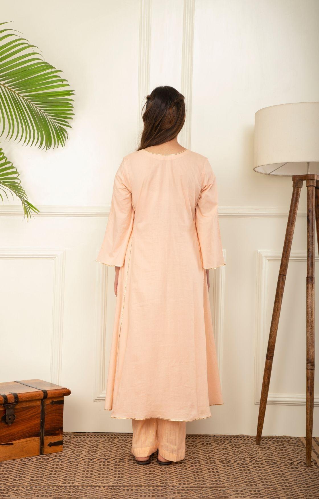 Peach Aline Kurta Set of 2