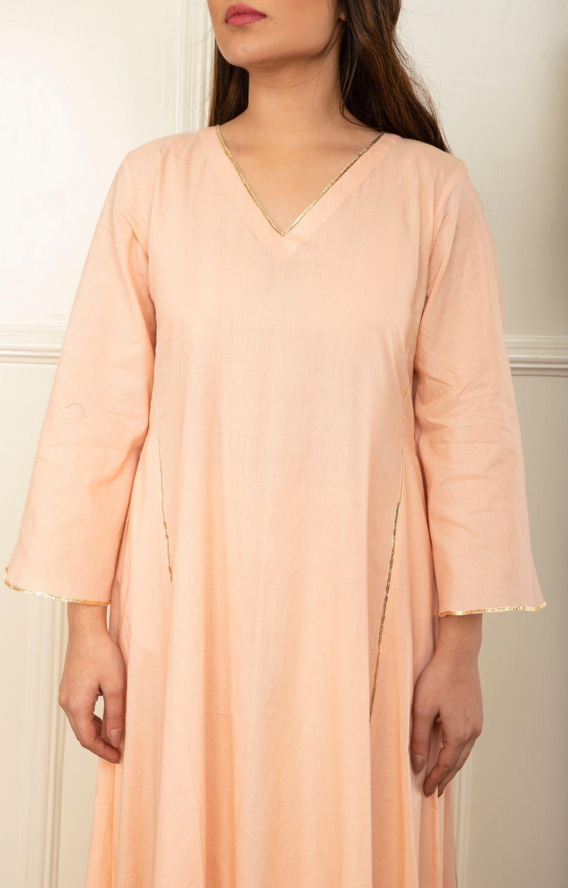 Peach Aline Kurta Set of 2