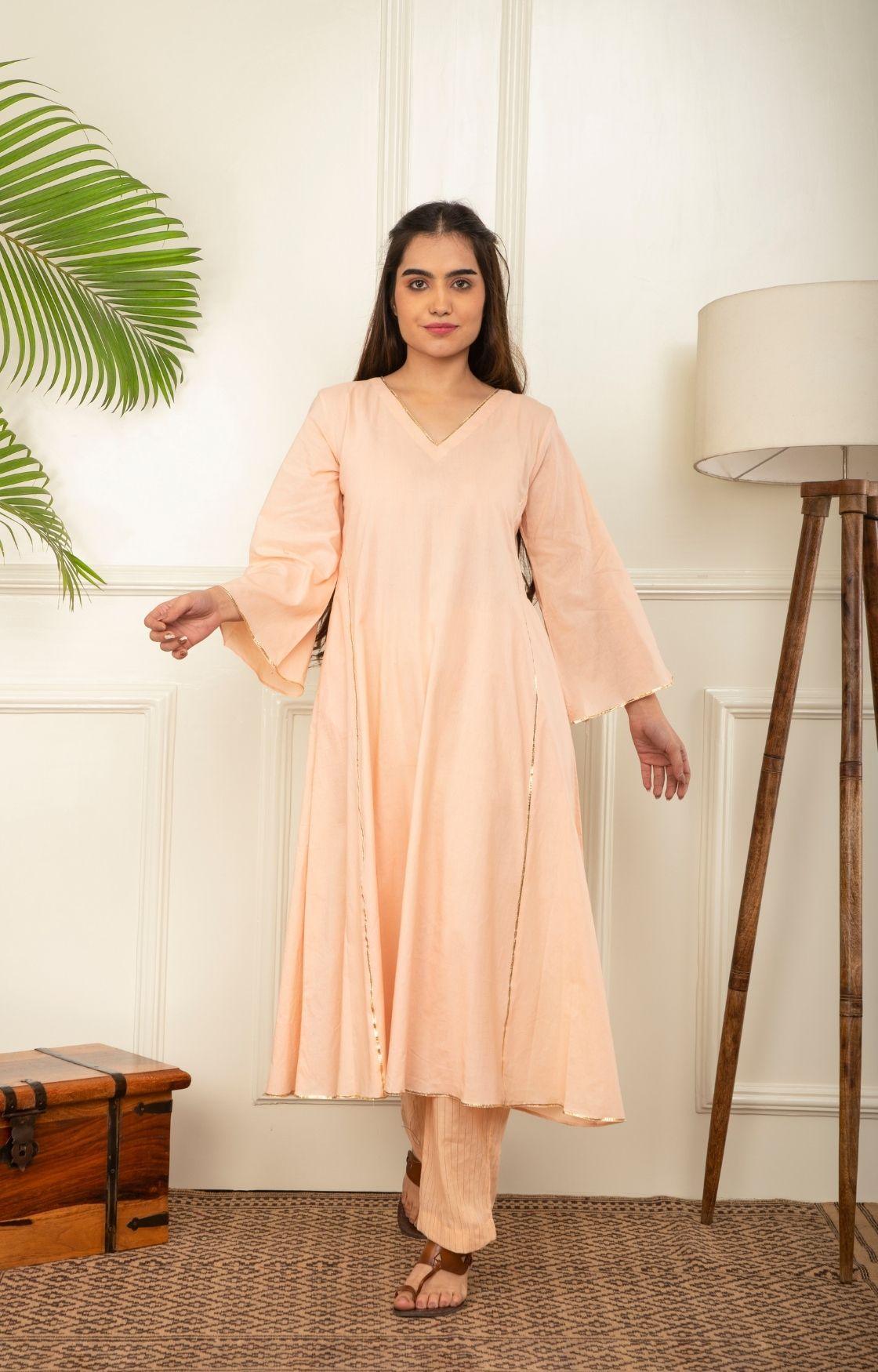 Peach Aline Kurta Set of 2