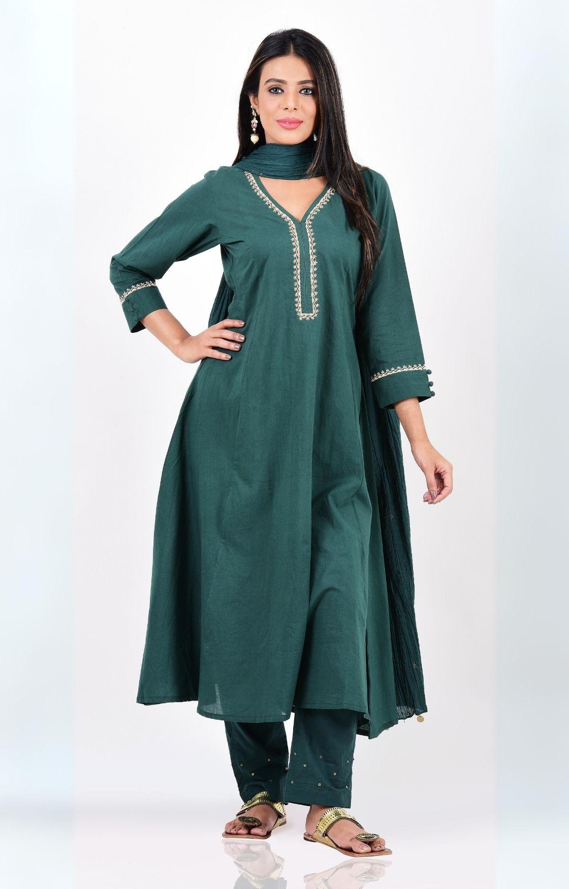 Teal Green Kurta Set