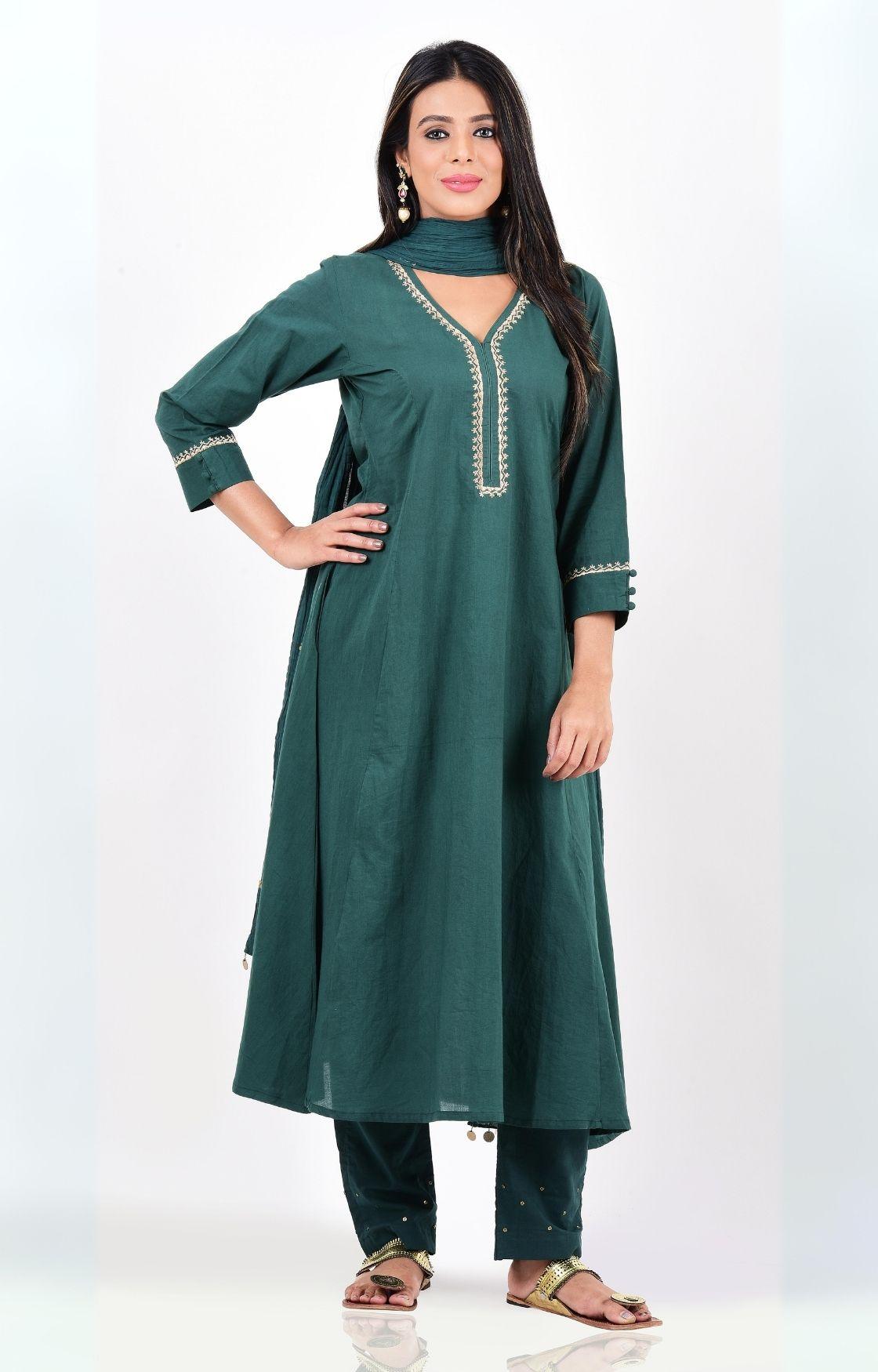 Teal Green Kurta Set