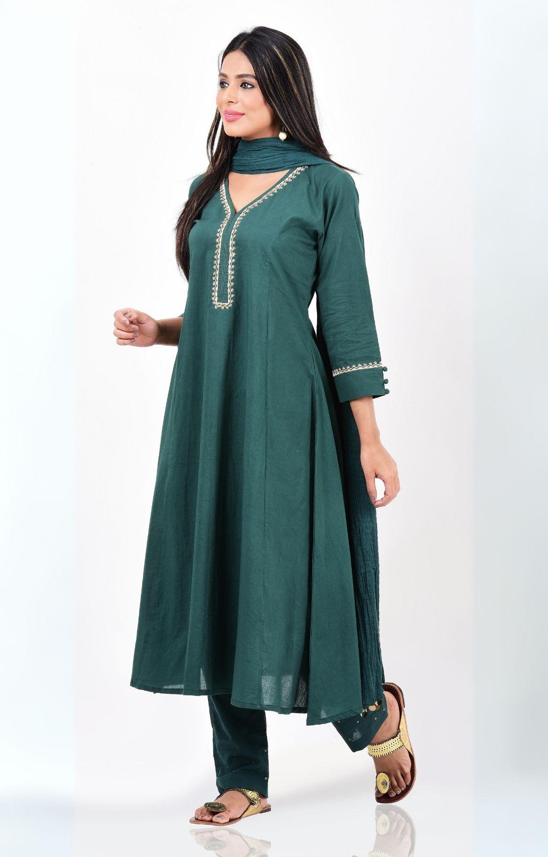 Teal Green Kurta Set