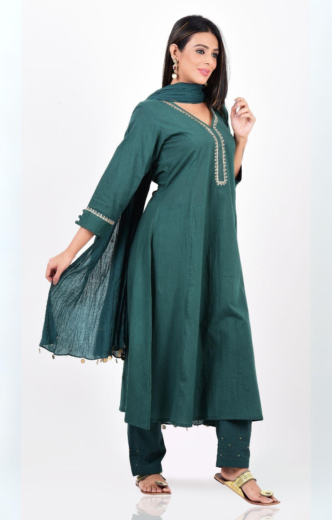 Teal Green Kurta Set