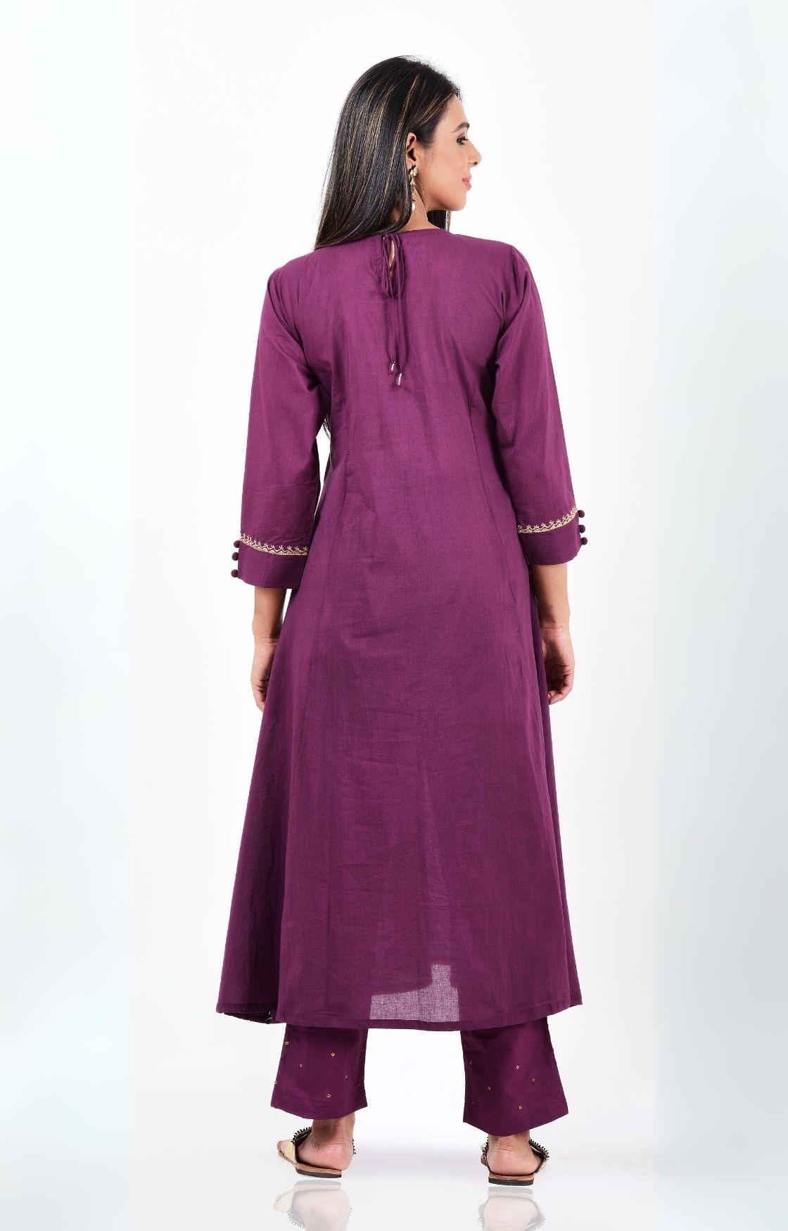 Purple Kurta Set