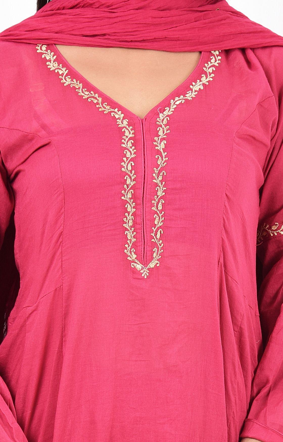 Pink Kalidar Kurta Set