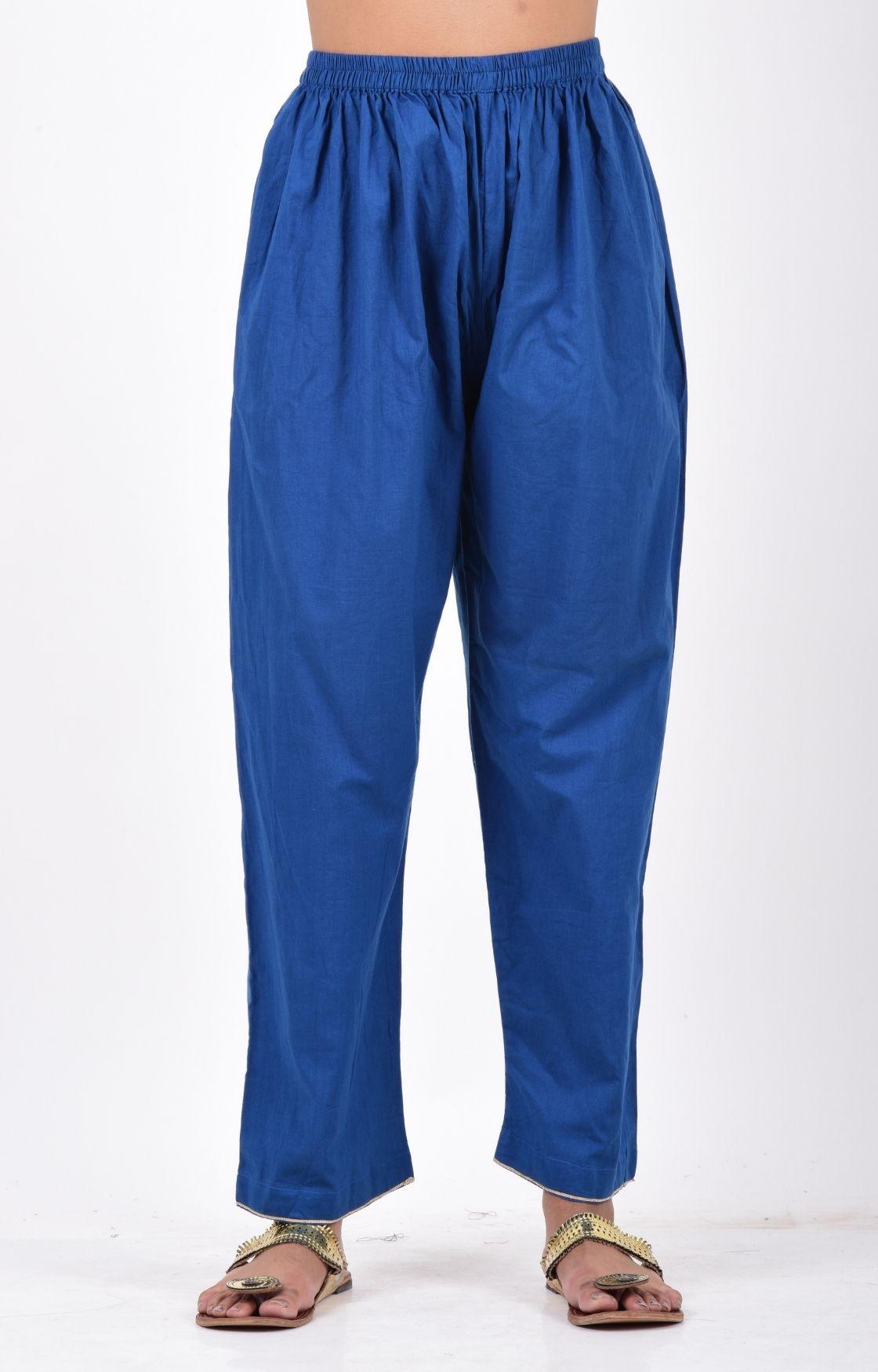 Royal Blue Crinkled Layered Kurta Set