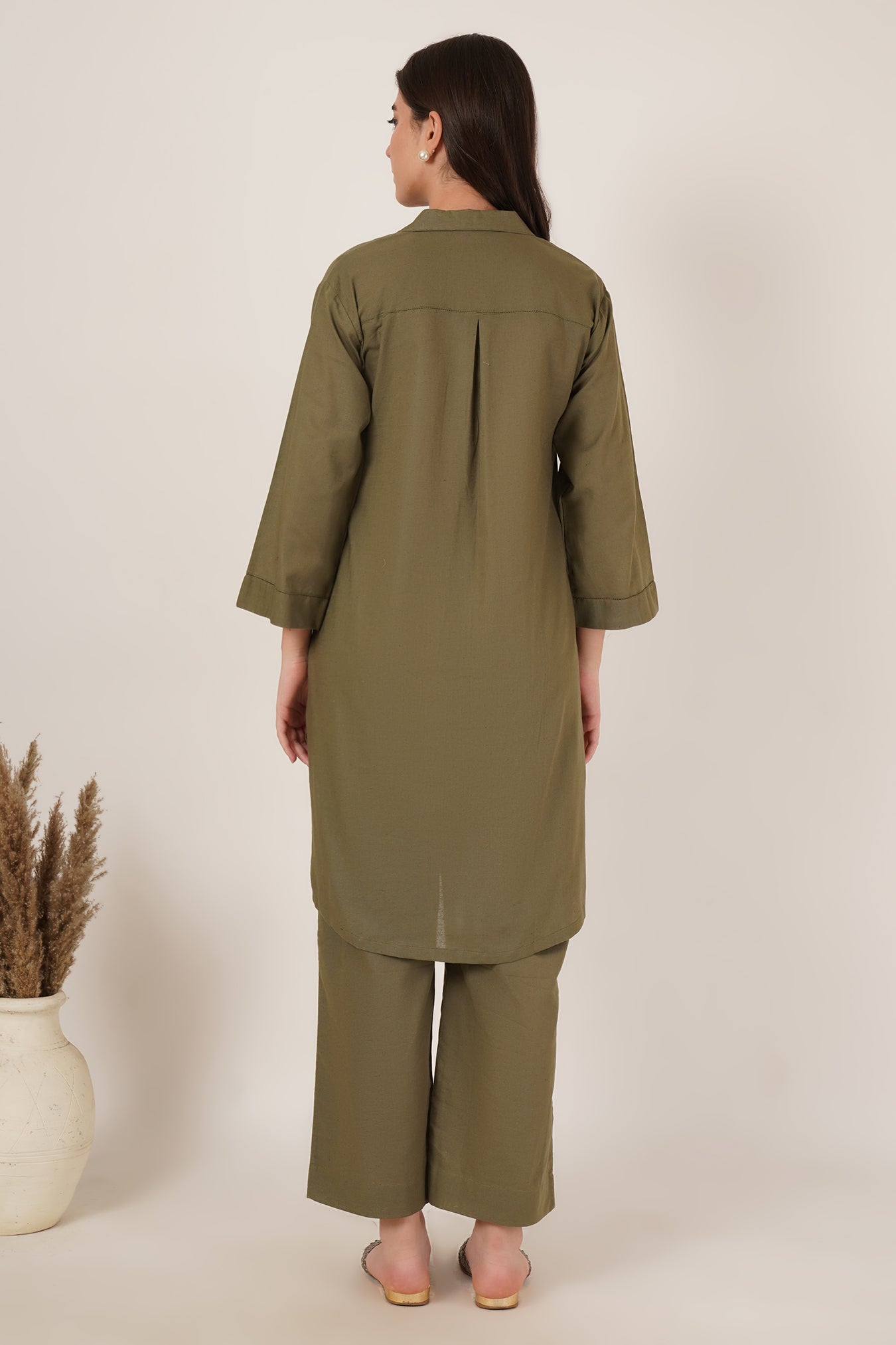 Army Green Tunic Co-Ord Set of 2
