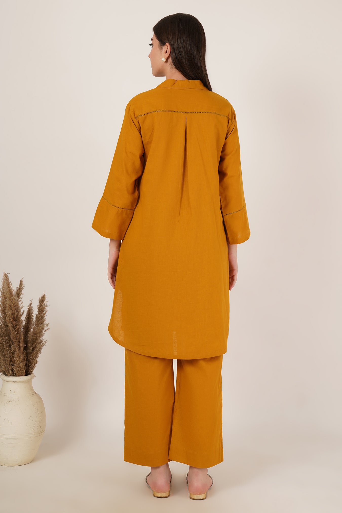 Mustard Yellow Tunic Co-Ord Set Of 2