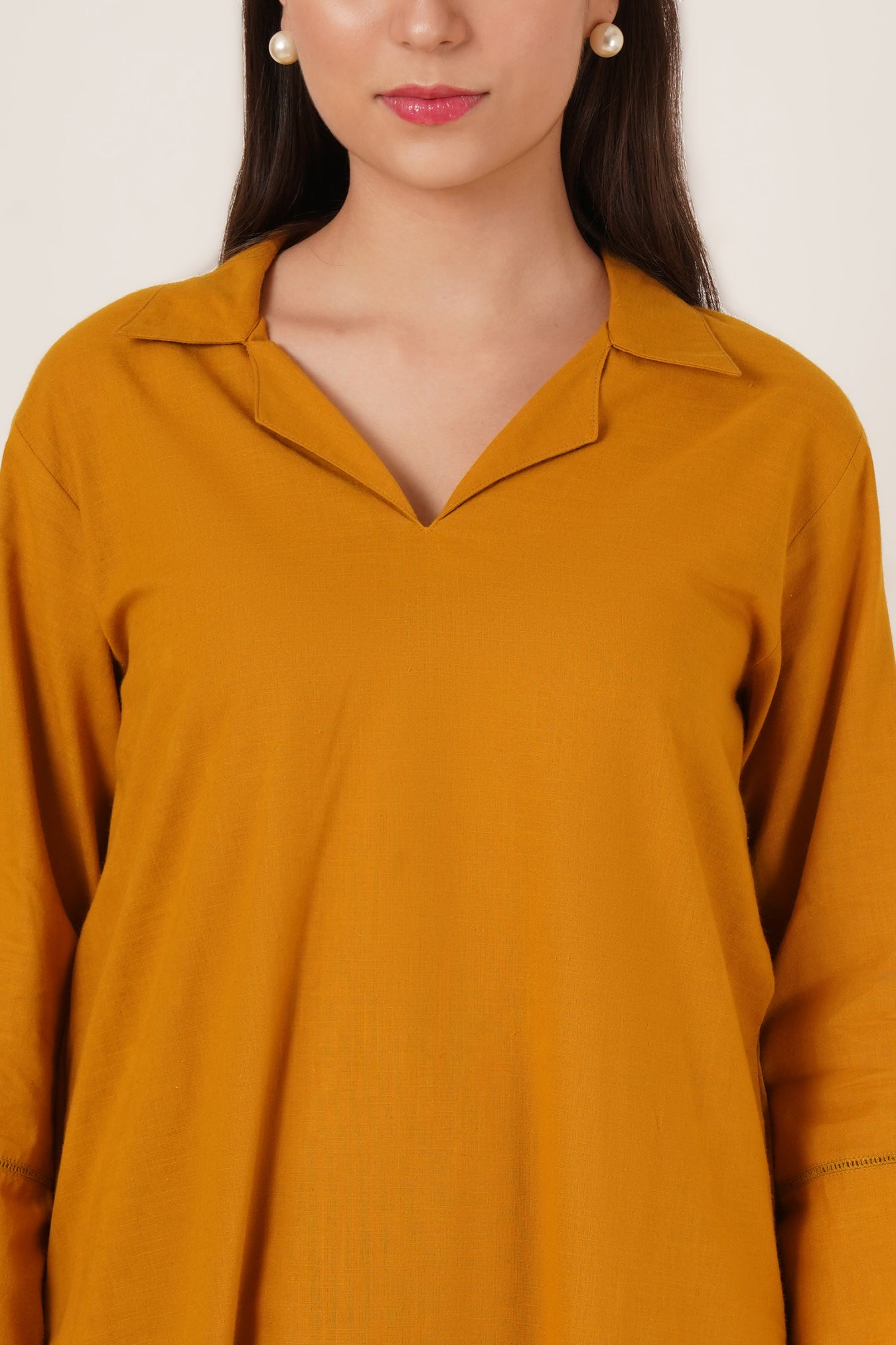 Mustard Yellow Tunic Co-Ord Set Of 2