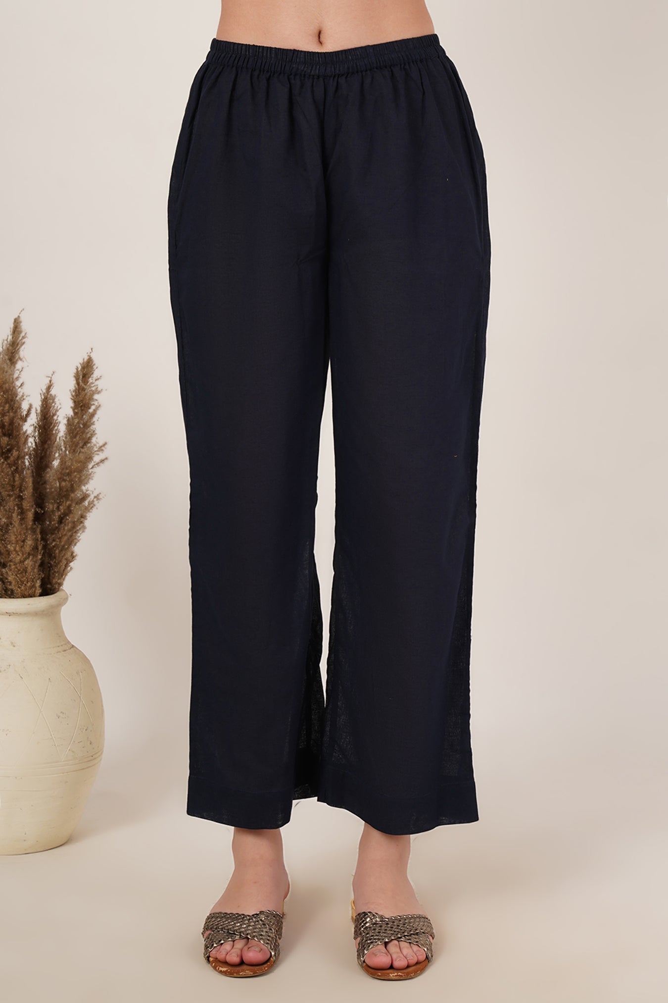 Navy Blue Kurta Co-Ord Set Of 2