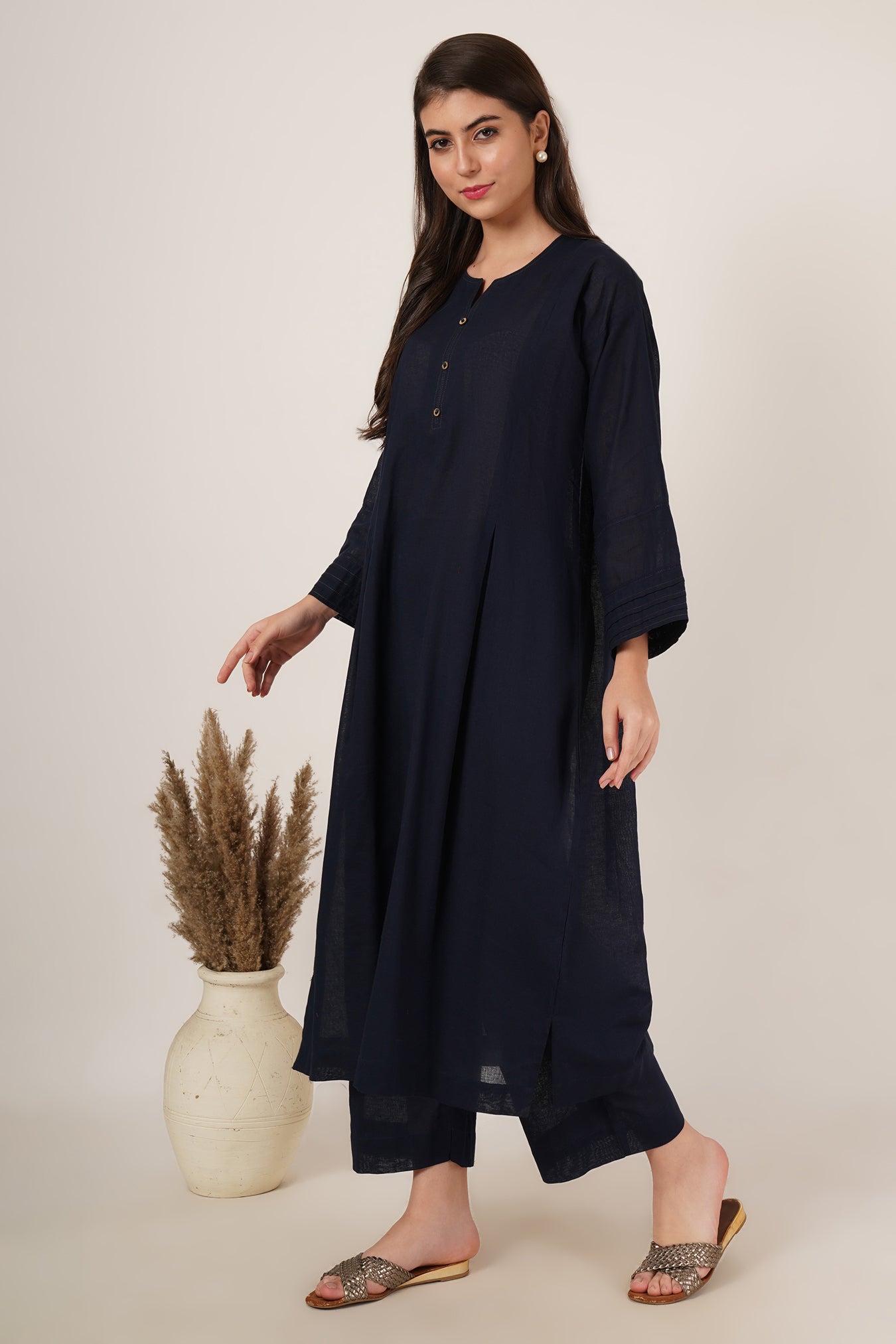 Navy Blue Kaftan Co-Ord Set of 2