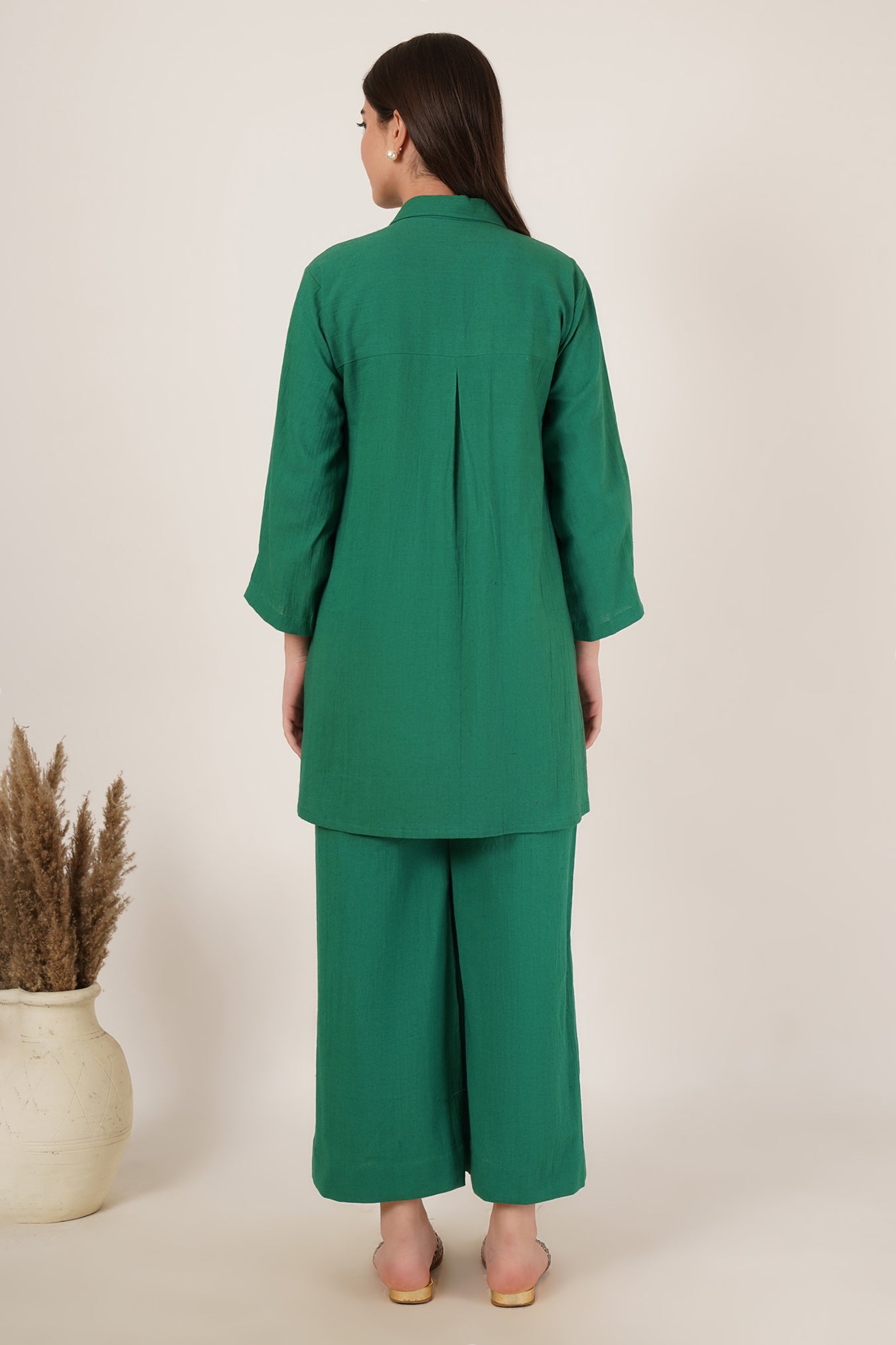 Emerald Green Tunic Co-Ord Set Of 2