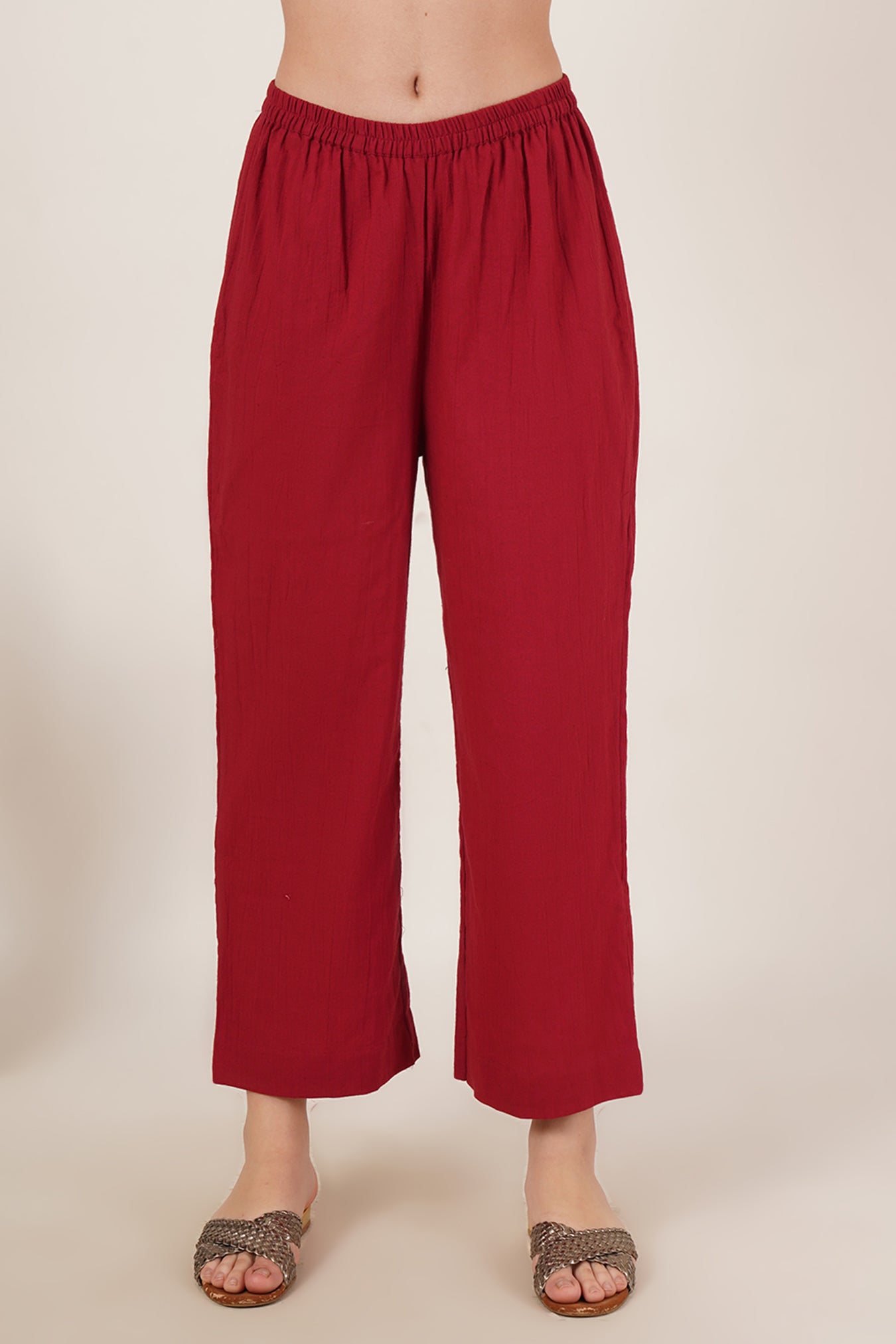 Cherry Red Tunic Co-Ord Set Of 2