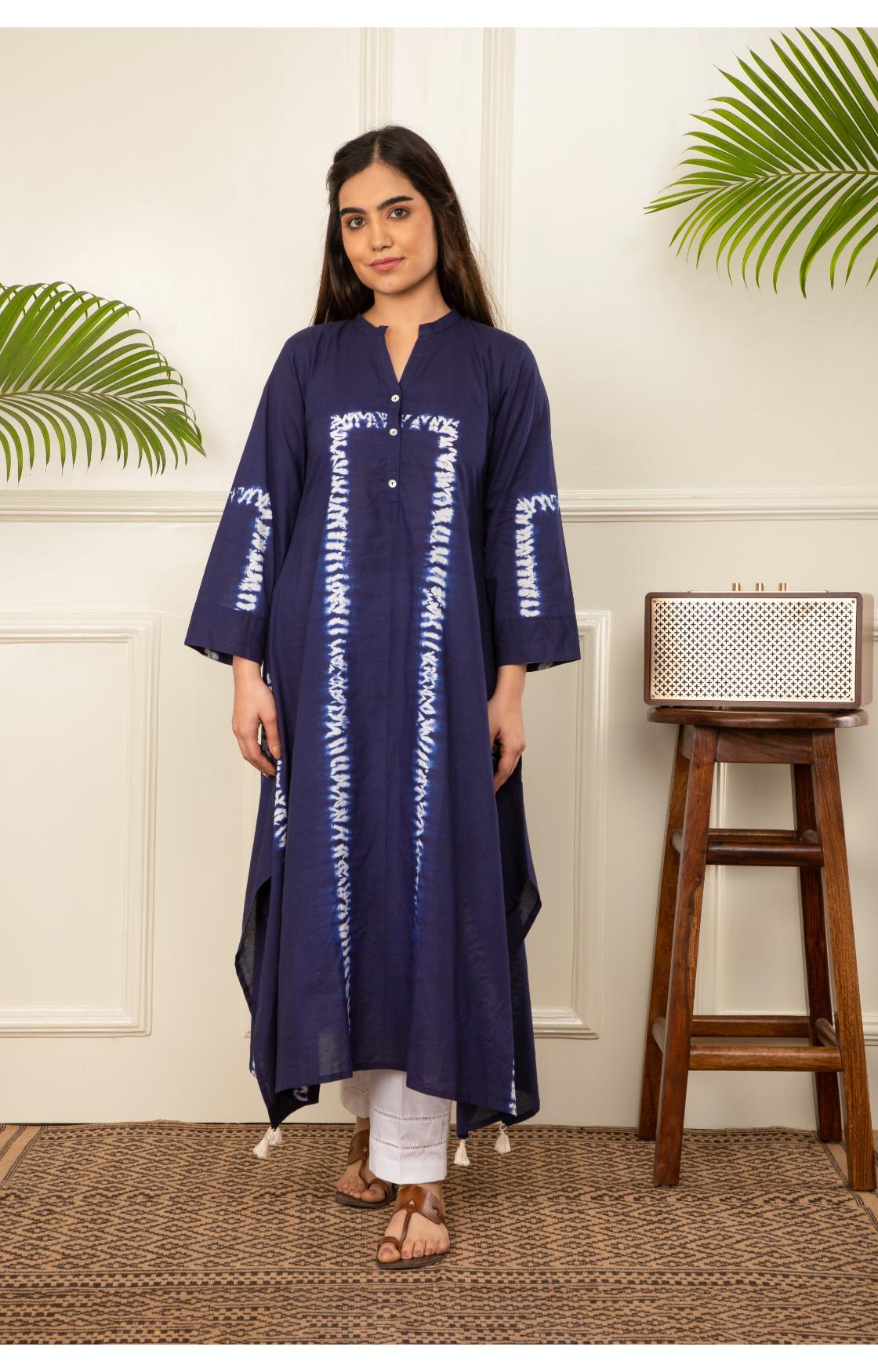 Indigo Blue Shibori Kurta