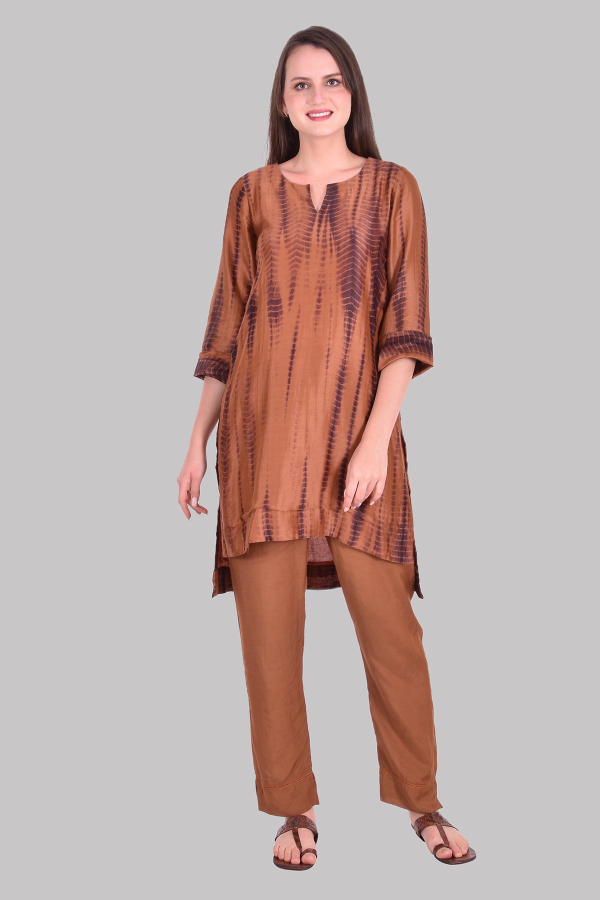 Caramel & Brown Tie Dye Coord Set