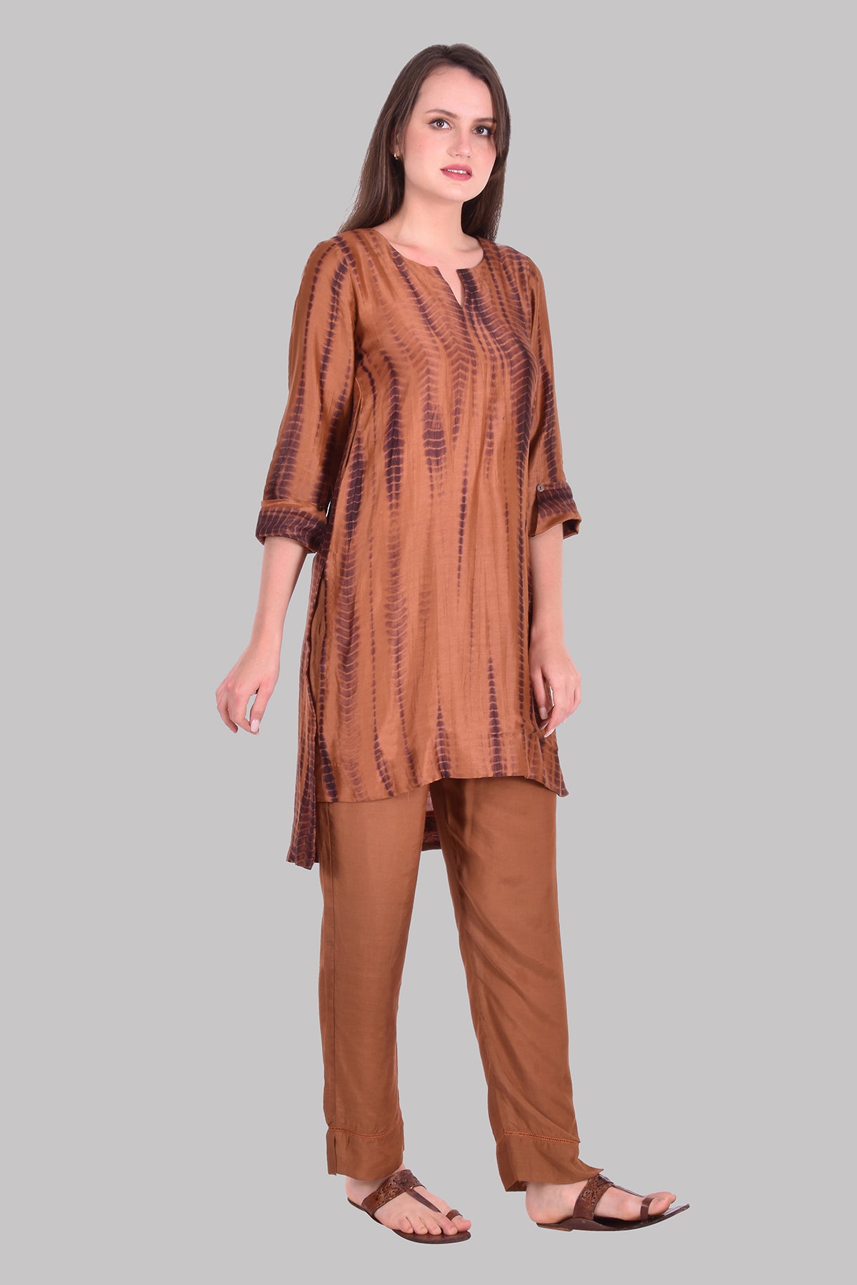 Caramel & Brown Tie Dye Coord Set