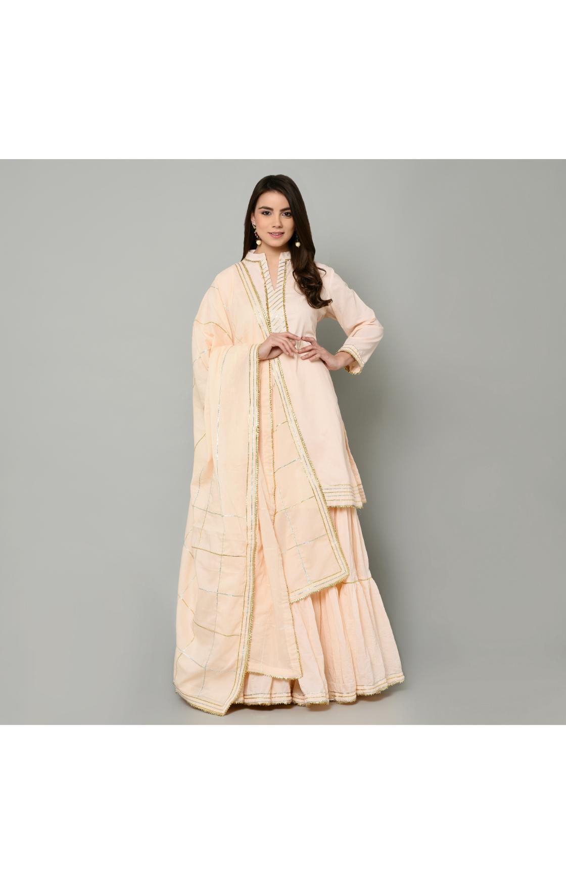 Blush Pink Sharara Set of 3