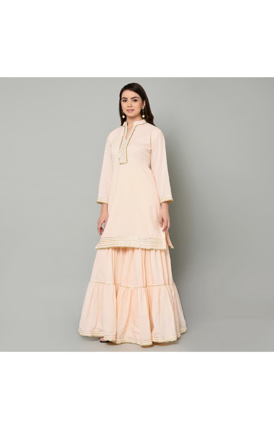 Blush Pink Sharara Set of 3