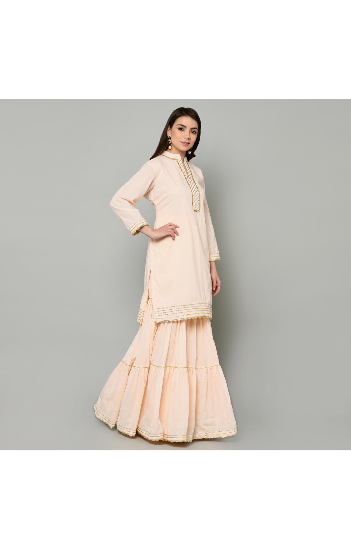 Blush Pink Sharara Set of 3