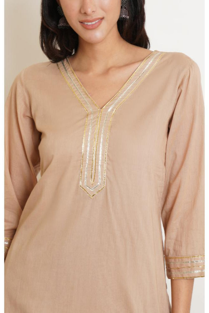 Beige Pink Tie Dye Gharara SET OF 3
