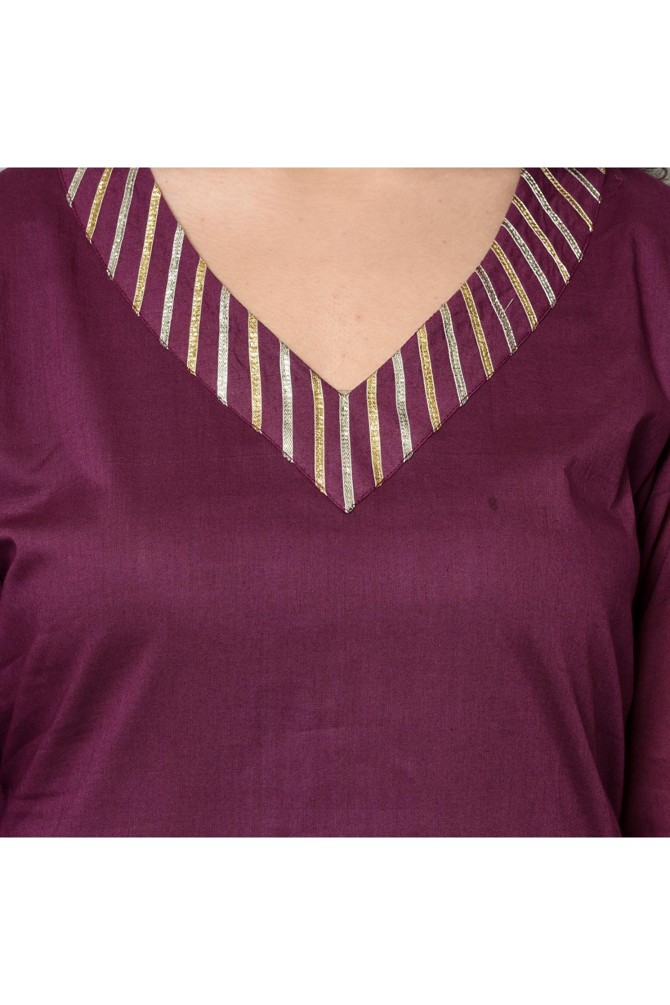 PURPLE SHARARA SET OF 3