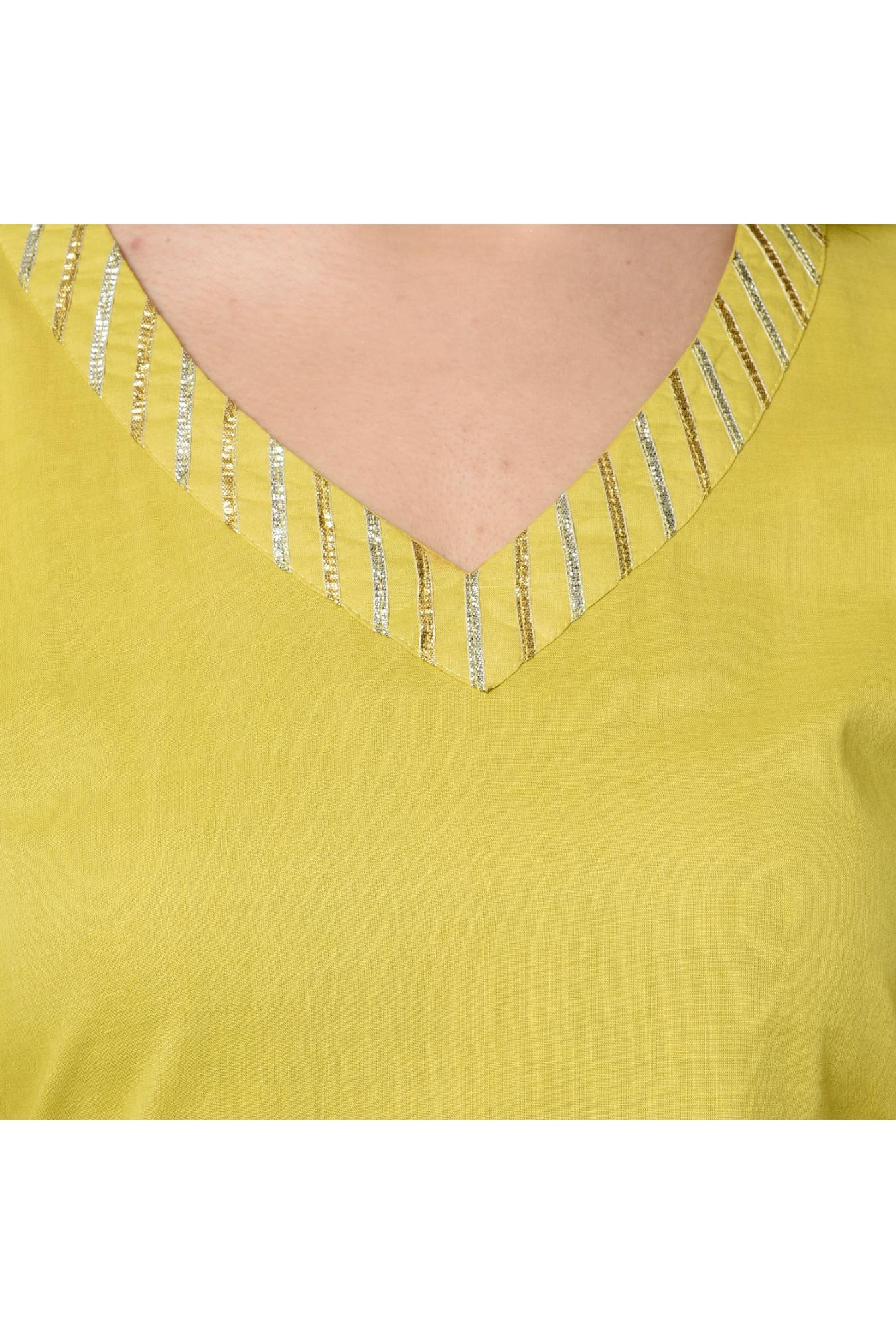 LIME GREEN WITH TURQUOISE SHARARA SET OF 3