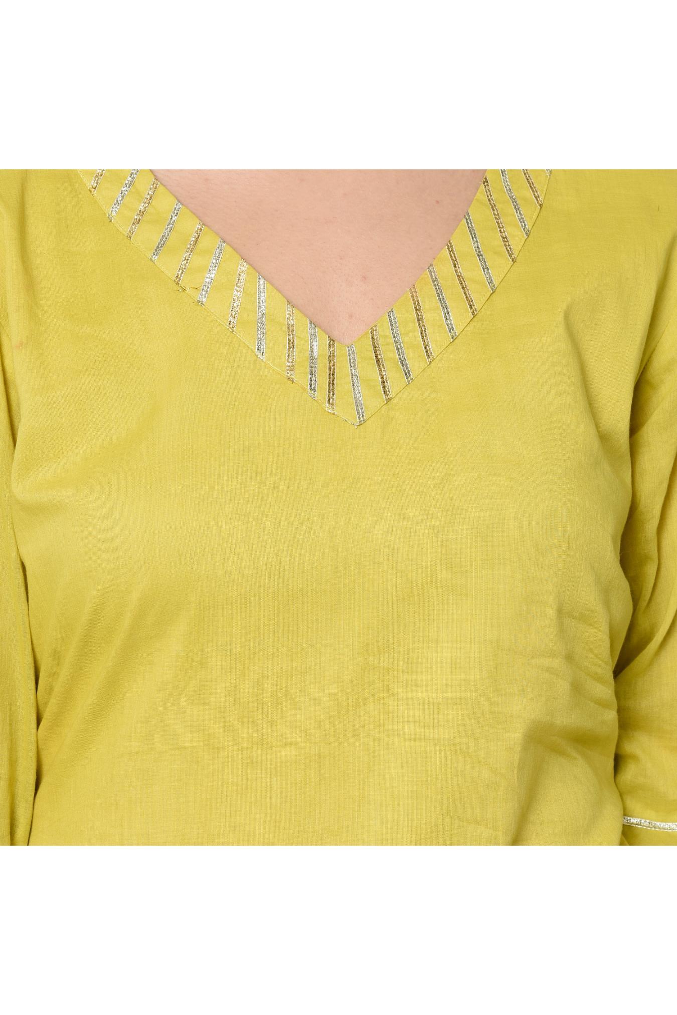 LIME GREEN SHARARA SET OF 3