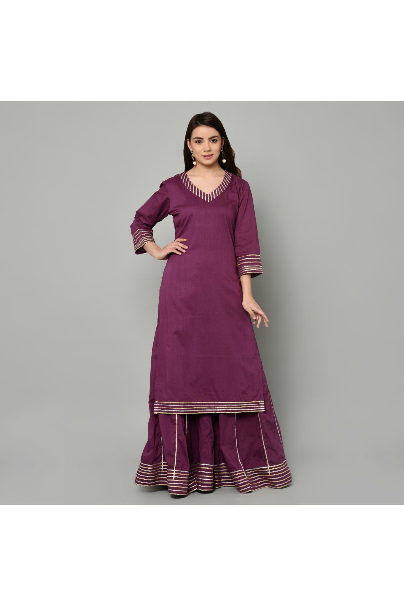 PURPLE AMETHYST SHARARA SET OF 3