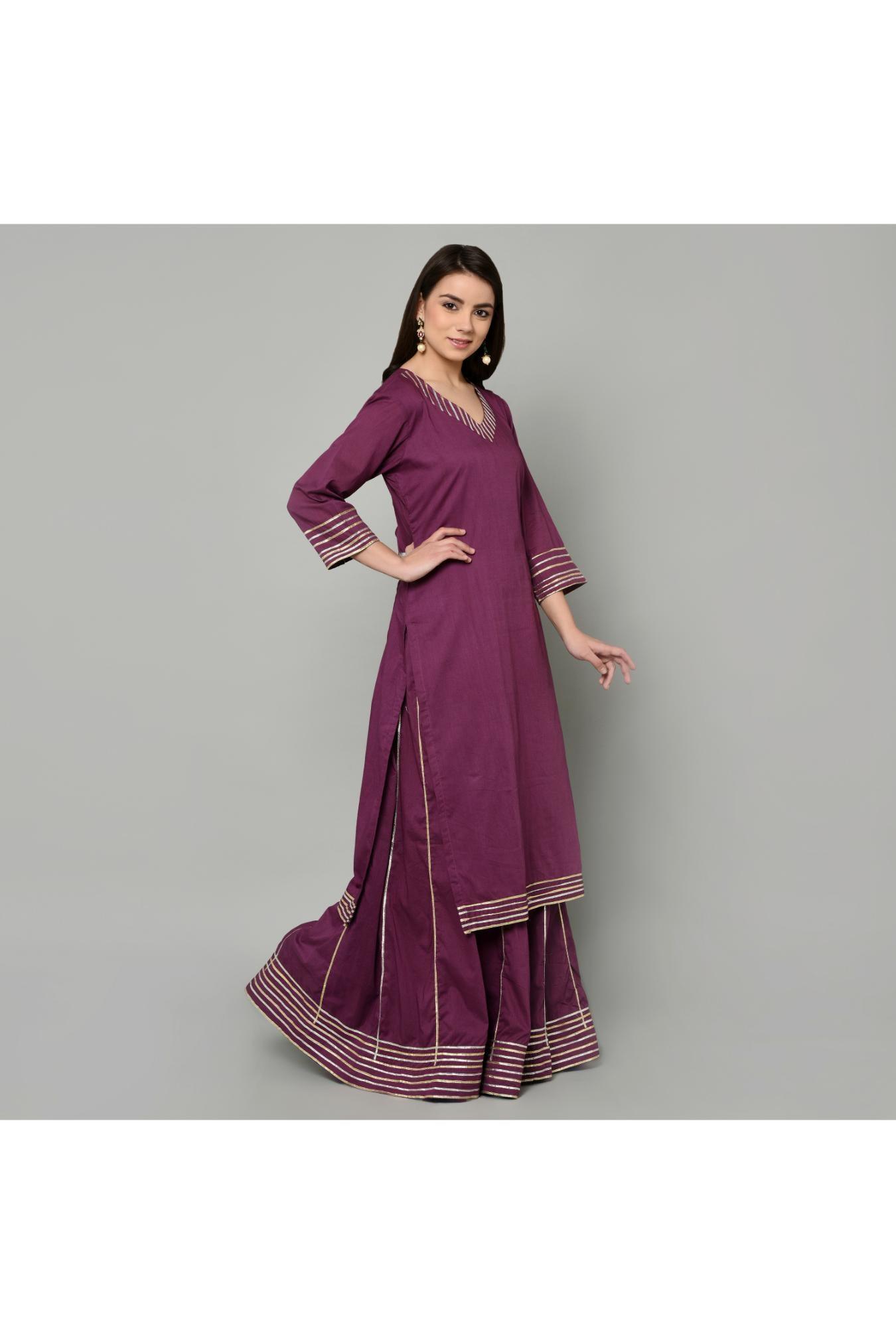 PURPLE AMETHYST SHARARA SET OF 3