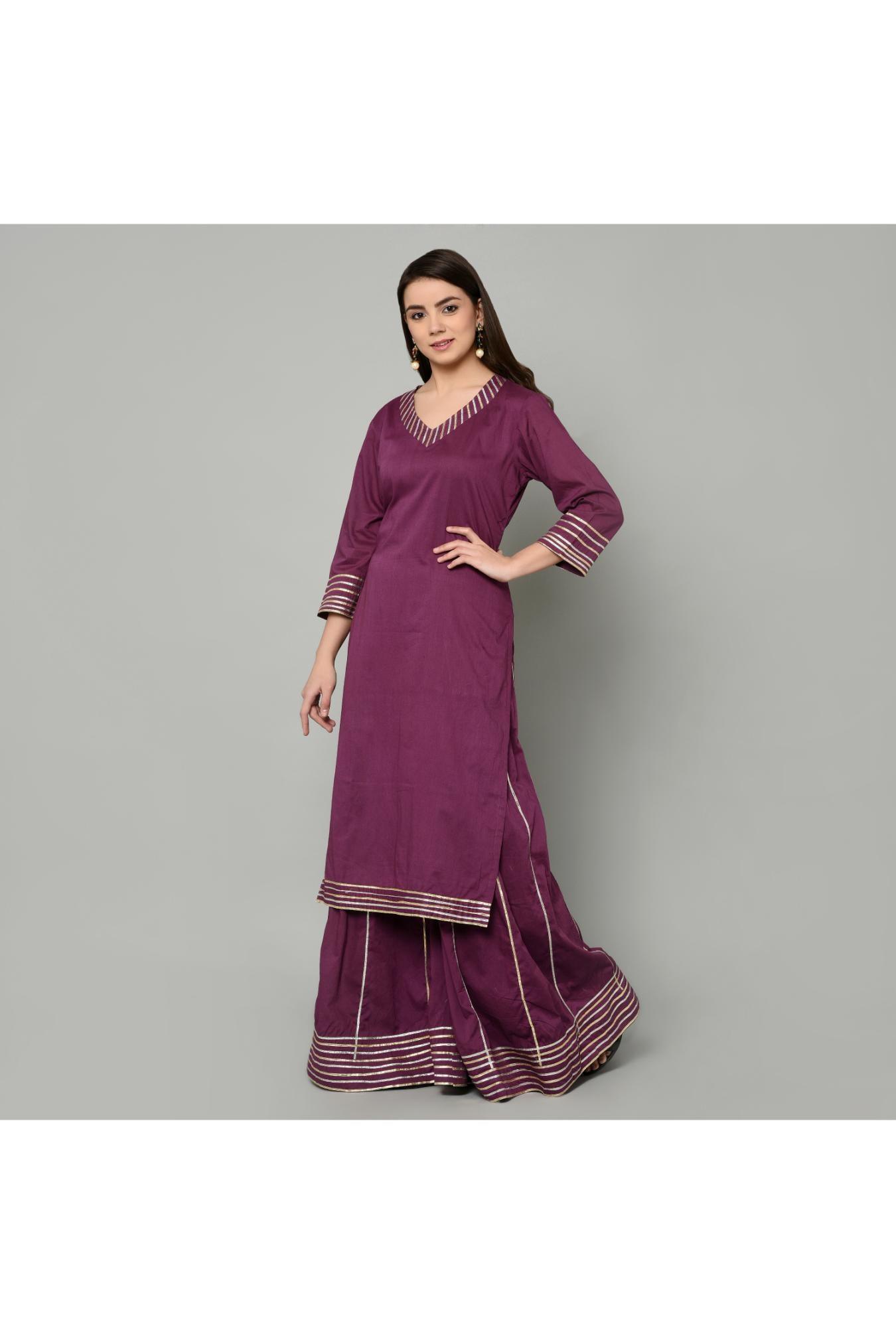 PURPLE AMETHYST SHARARA SET OF 3
