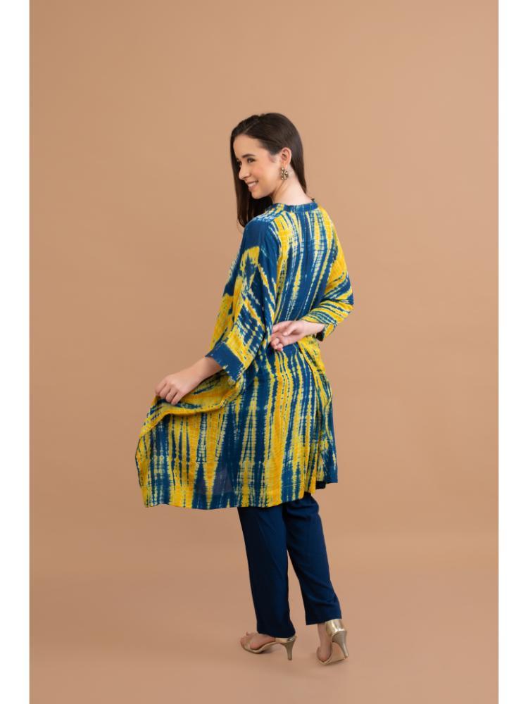 Blue Mustard Tie Dye & Shibori Tunic set of 2