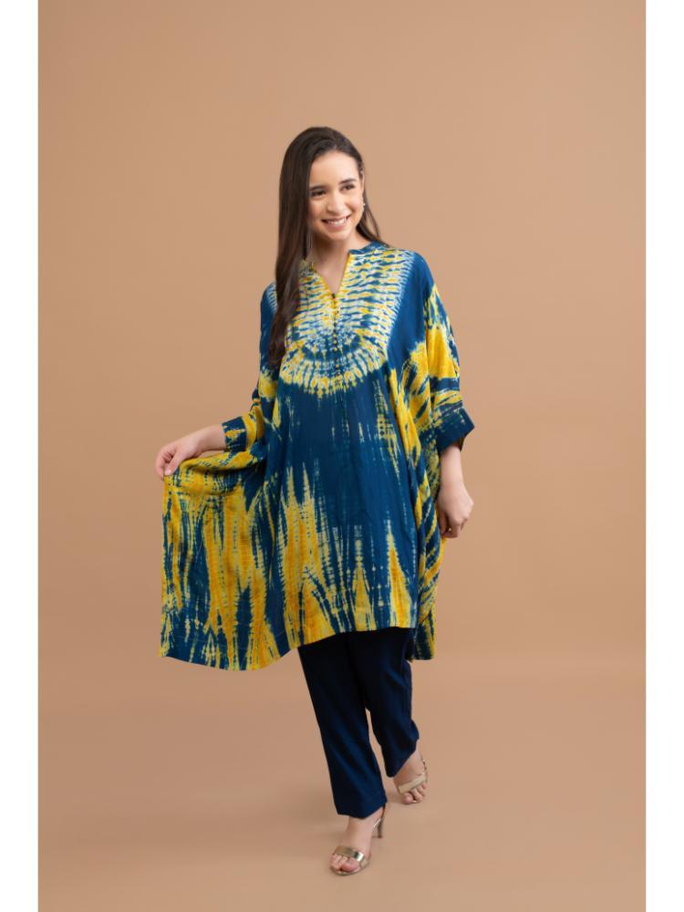 Blue Mustard Tie Dye & Shibori Tunic set of 2