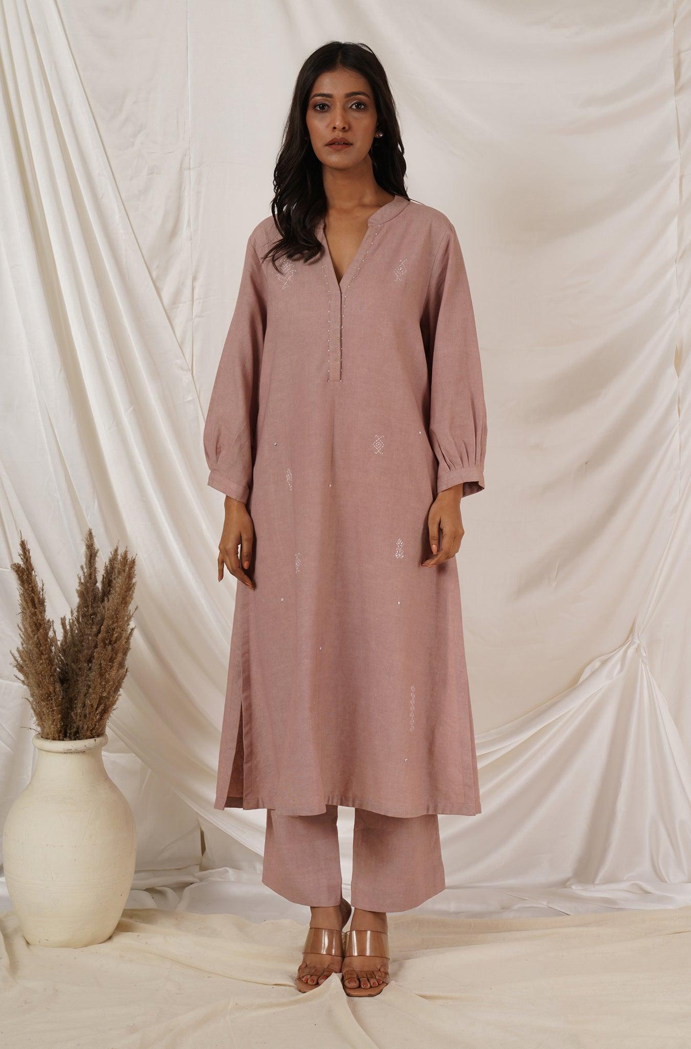 Rose Pink Kurta Coord Set