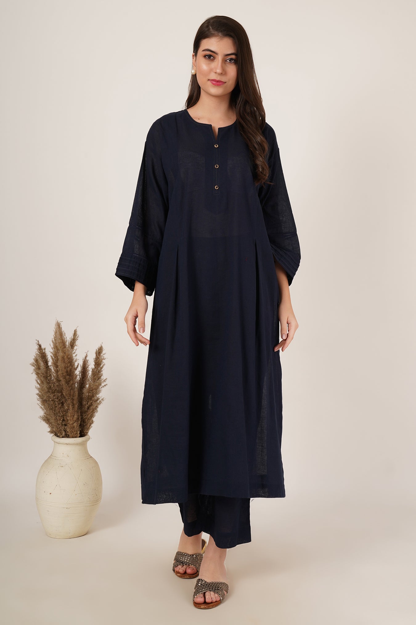 Navy Blue Kaftan Co-Ord Set of 2