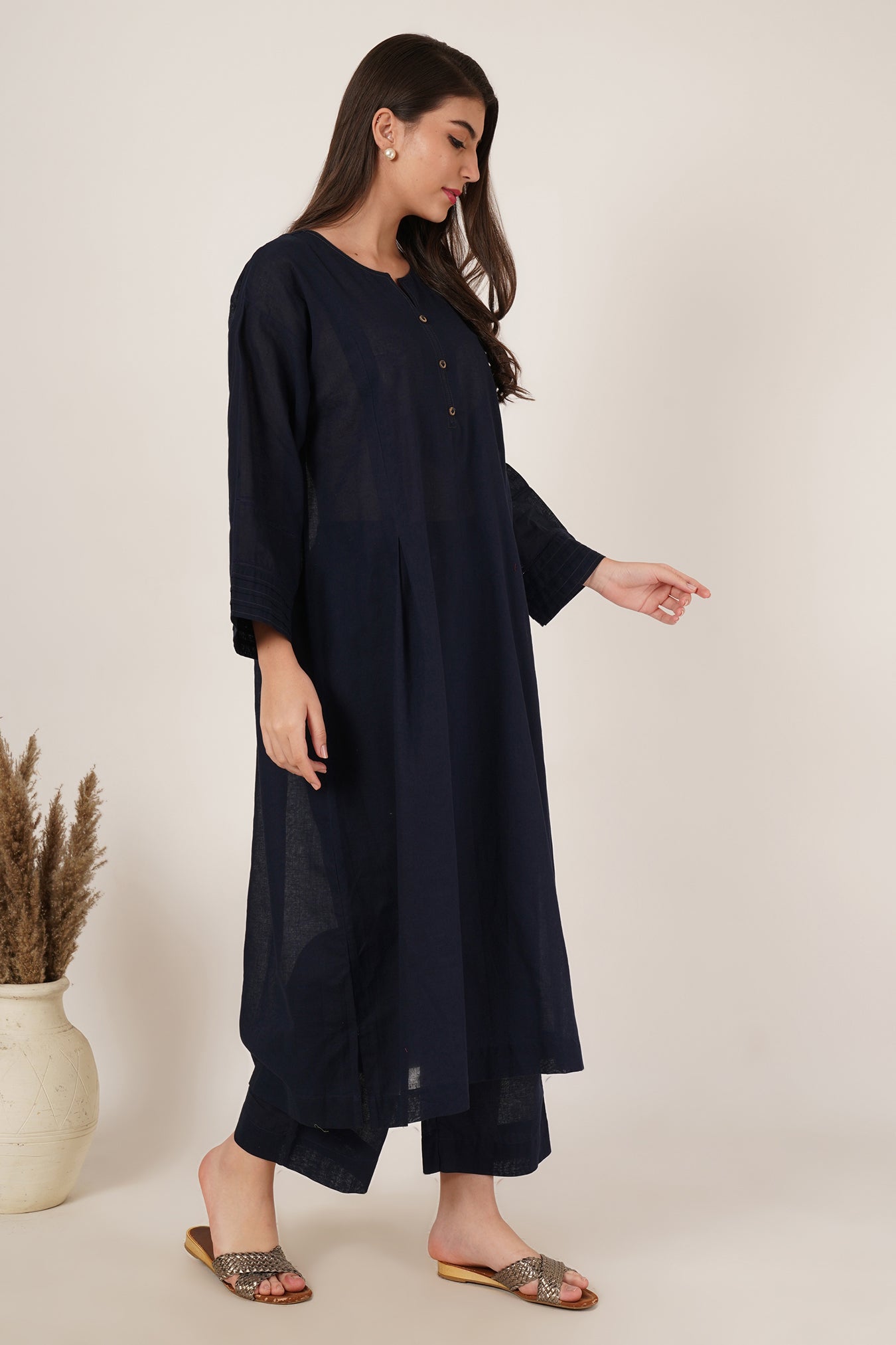 Navy Blue Kaftan Co-Ord Set of 2