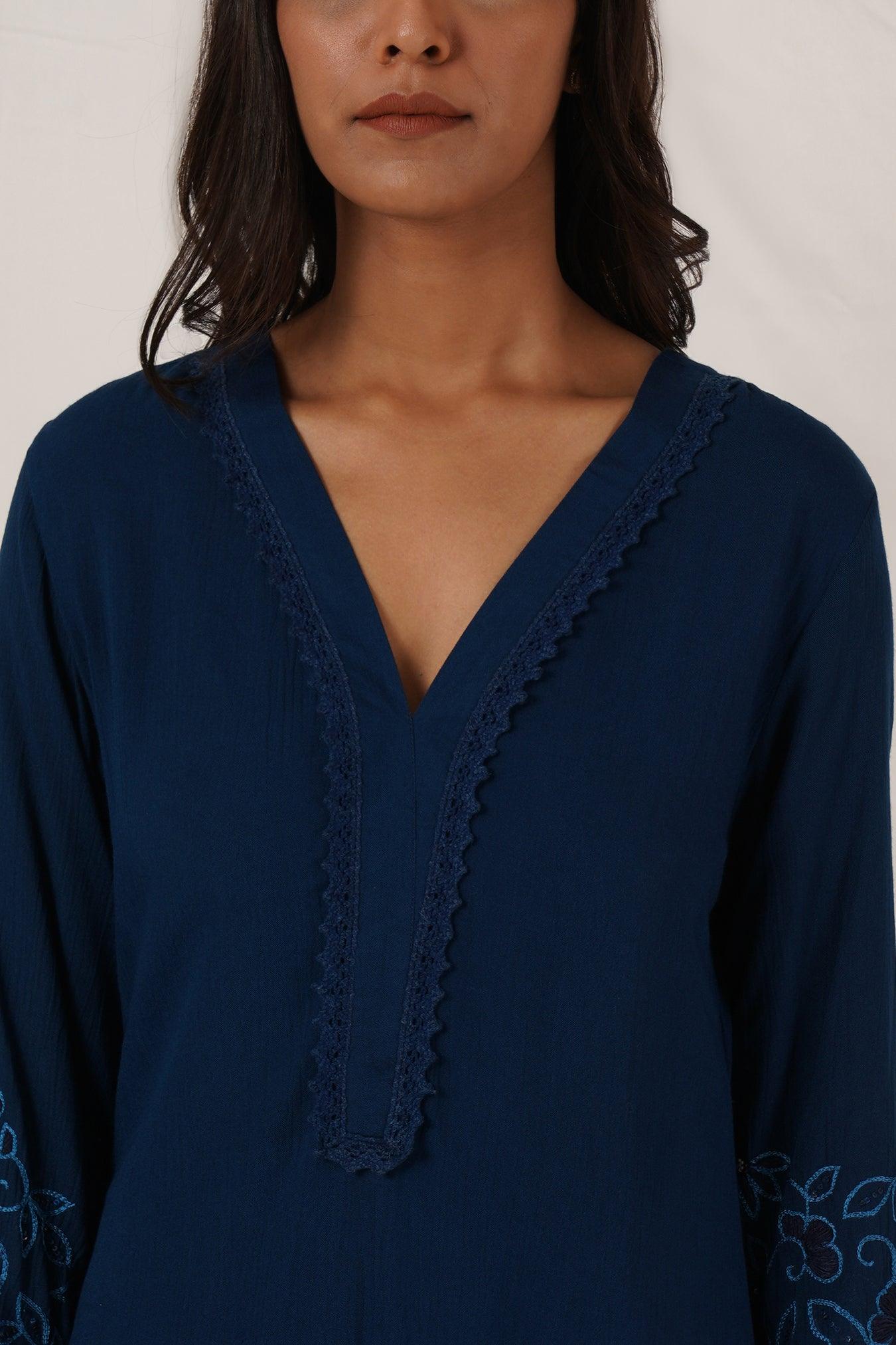 Royal Blue  Kurta Coord Set Of 2