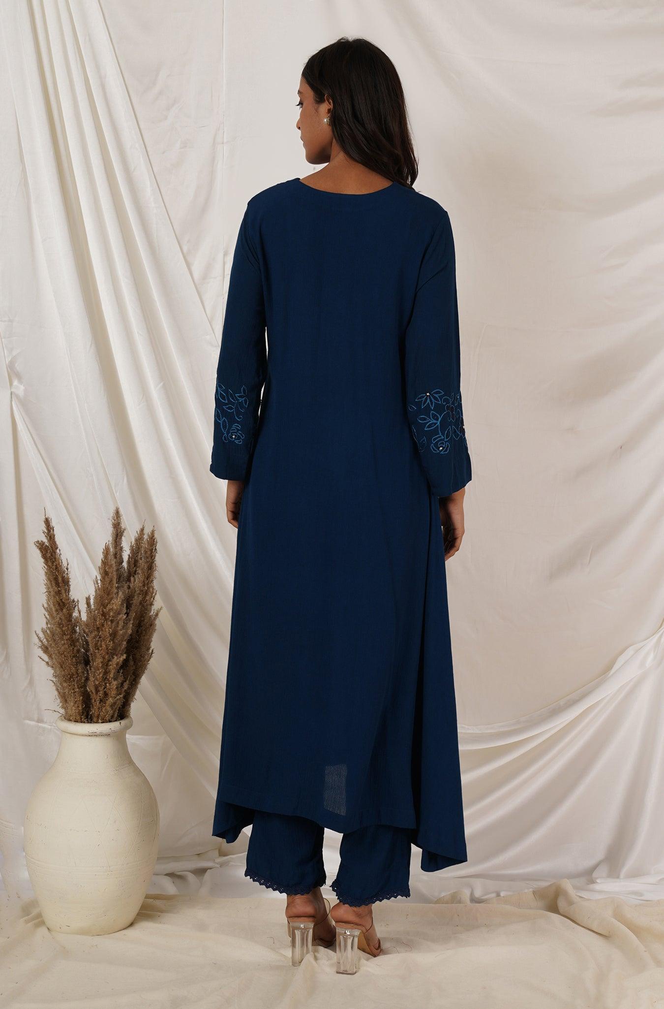 Royal Blue  Kurta Coord Set Of 2