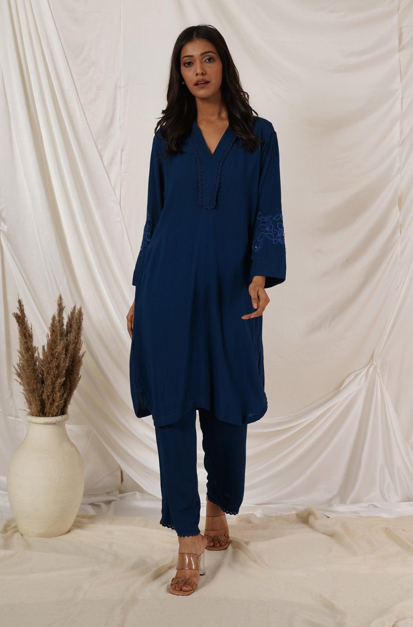 Royal Blue Tunic Coord Set Of 2