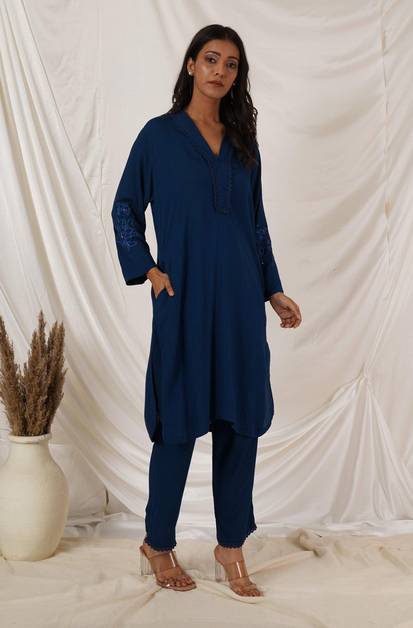 Royal Blue Tunic Coord Set Of 2