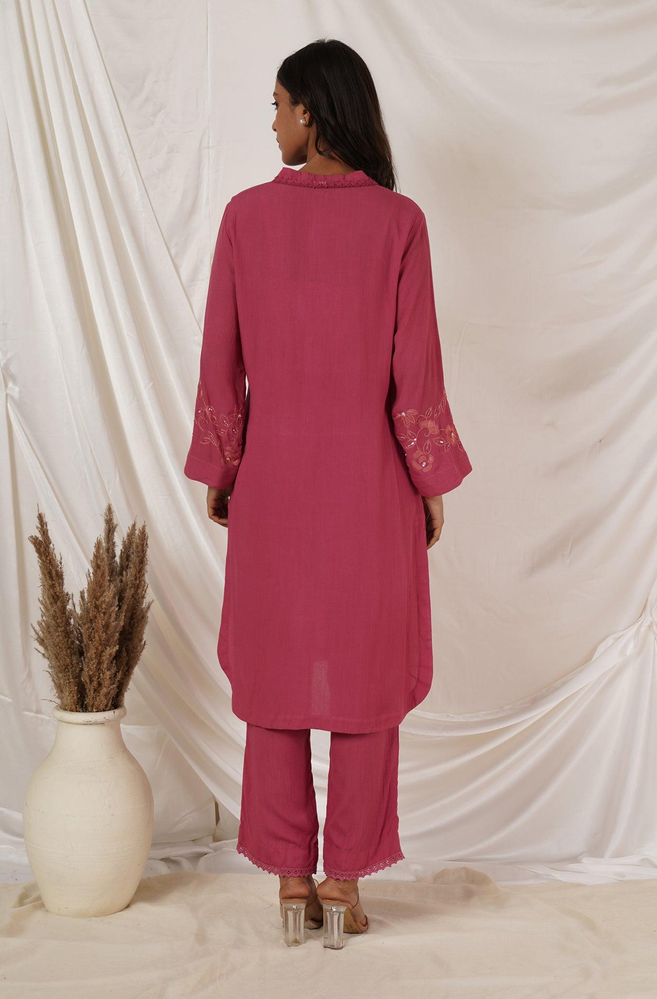 Rose Pink Tunic Coord Set Of 2