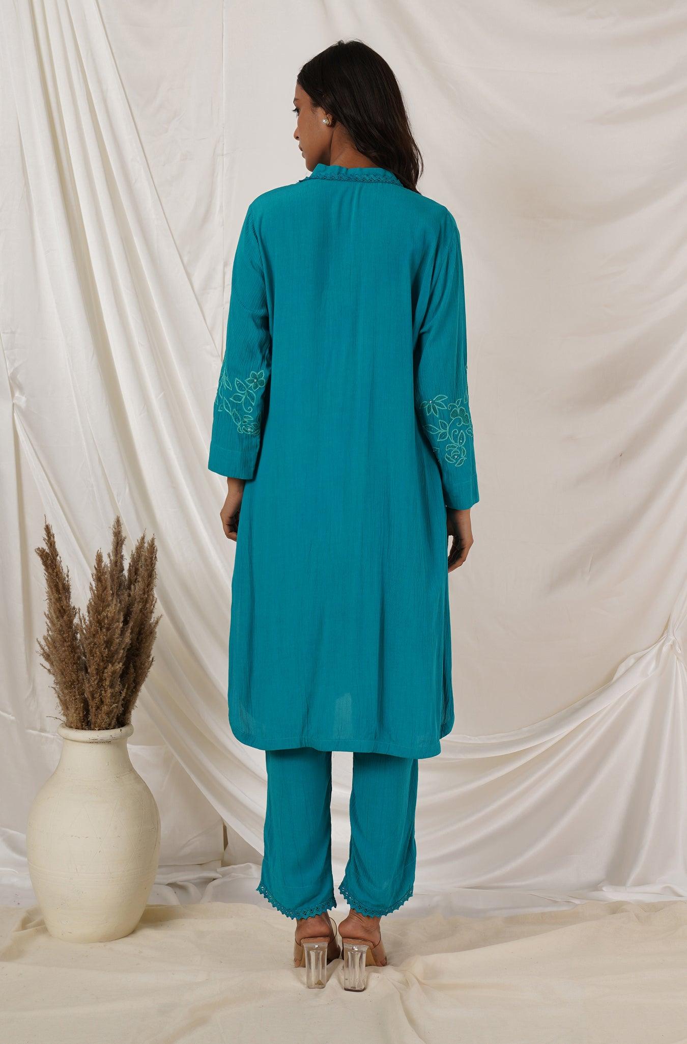 Turquoise Tunic Coord Set Of 2