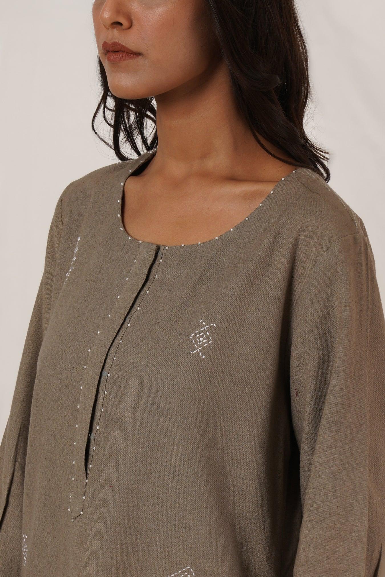 Grey Kurta Coord Set