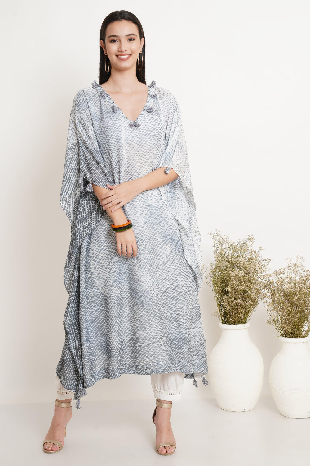 Grey Brick Tie Dye Kaftan