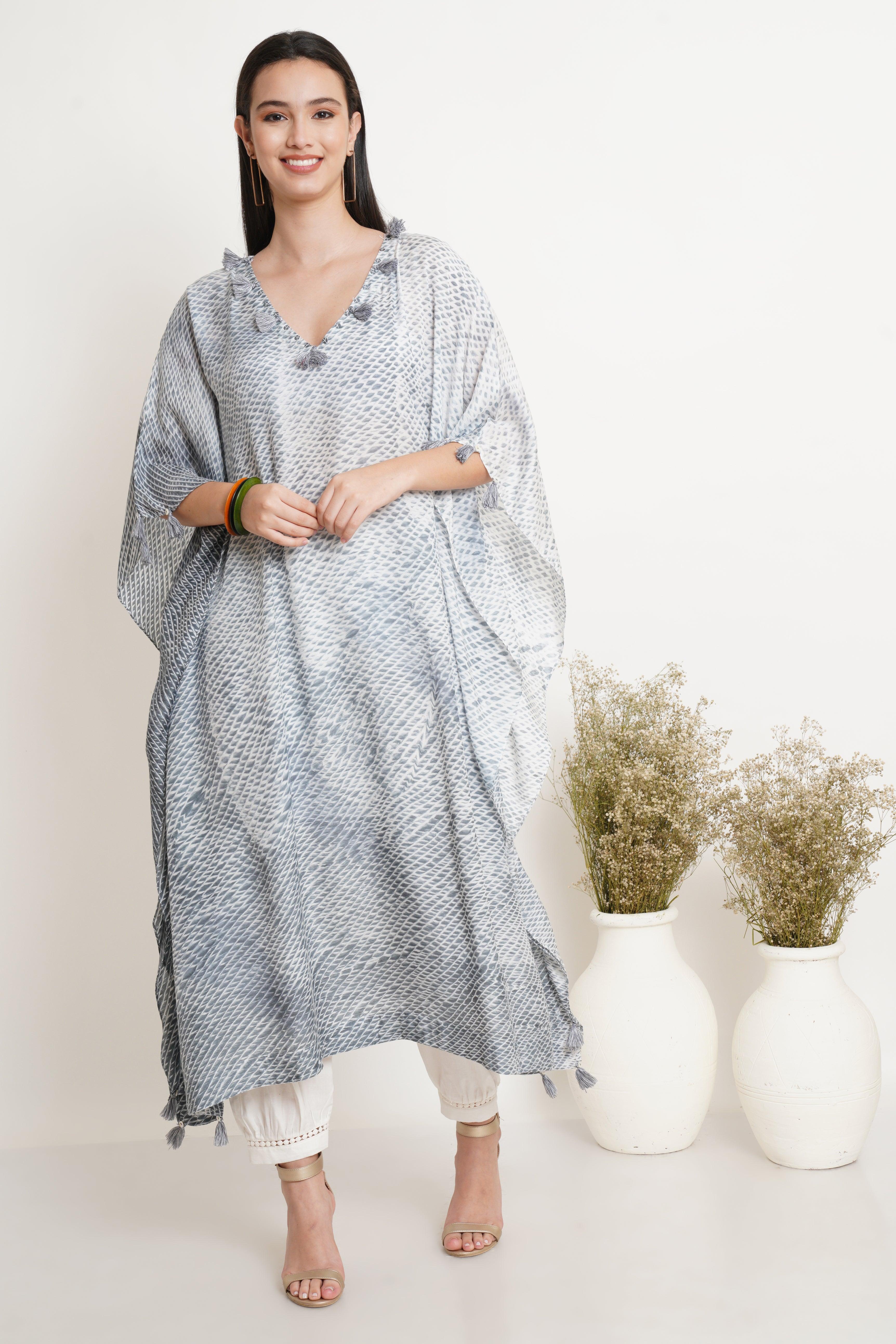 Grey Brick Tie Dye Kaftan