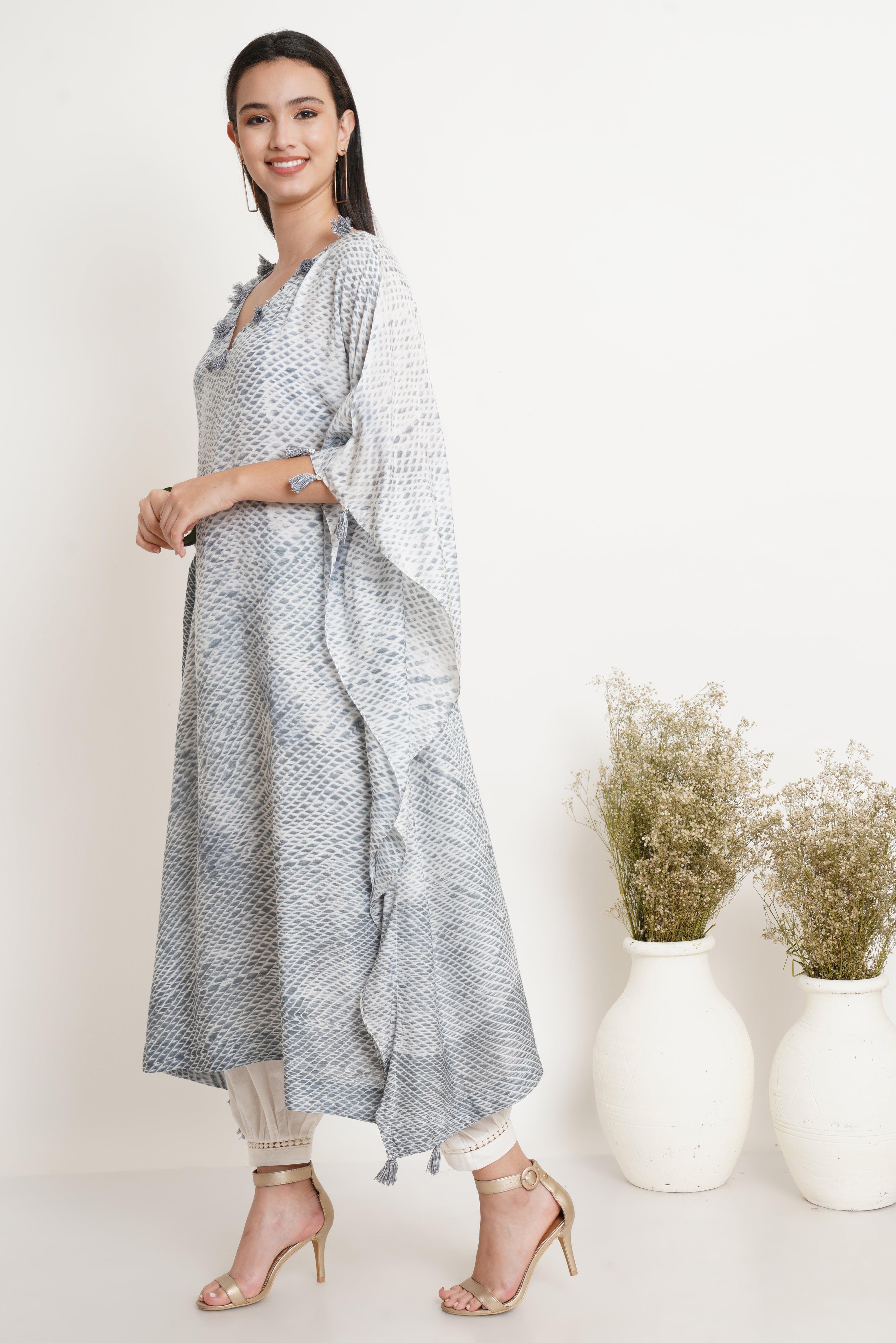Grey Brick Tie Dye Kaftan