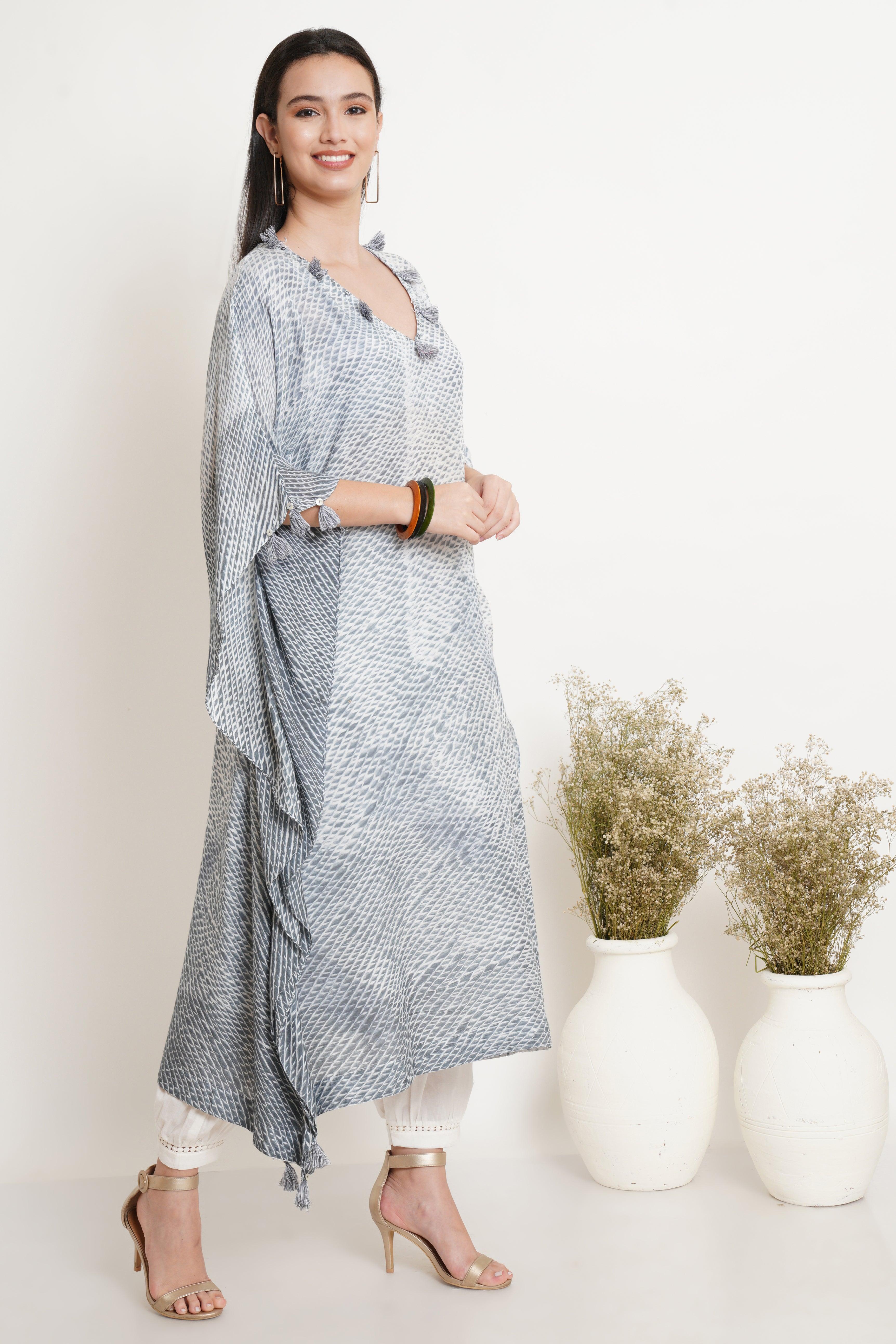 Grey Brick Tie Dye Kaftan