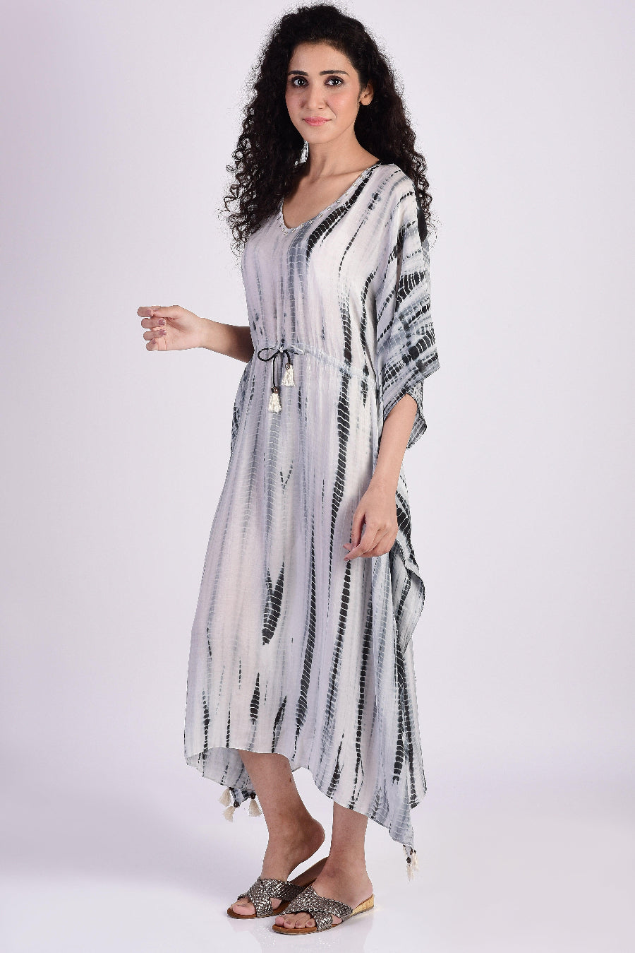 Grey Tie Dye Kaftan