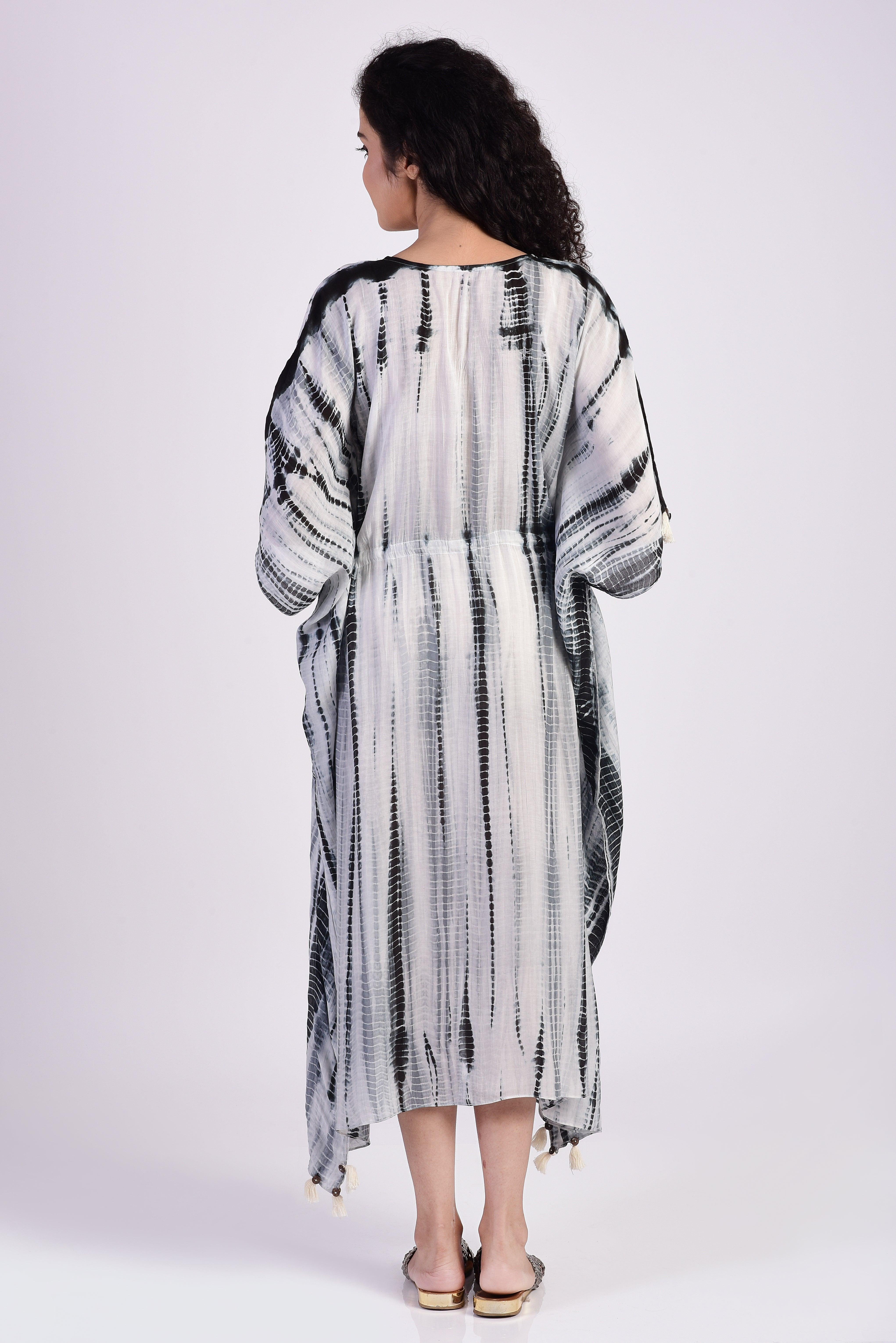 Grey Tie Dye Kaftan