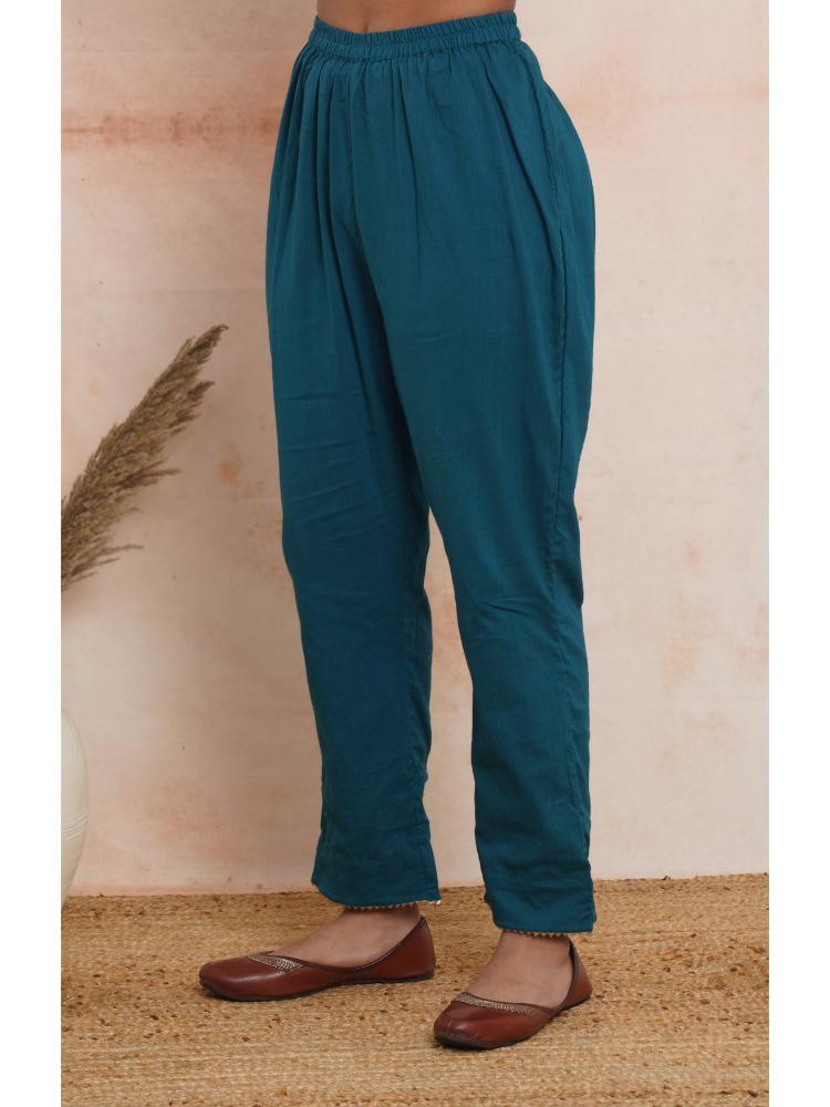 Teal Green Layered Anarkali set of 3