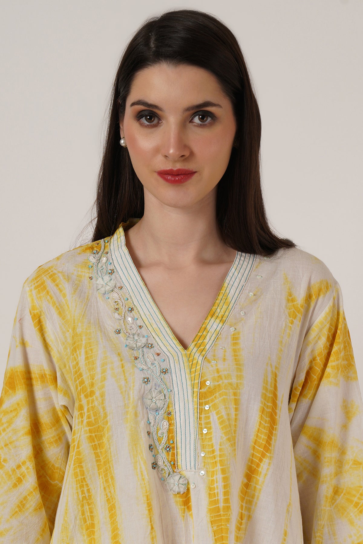 Mustard Yellow Tie Dye Tunic set of 2